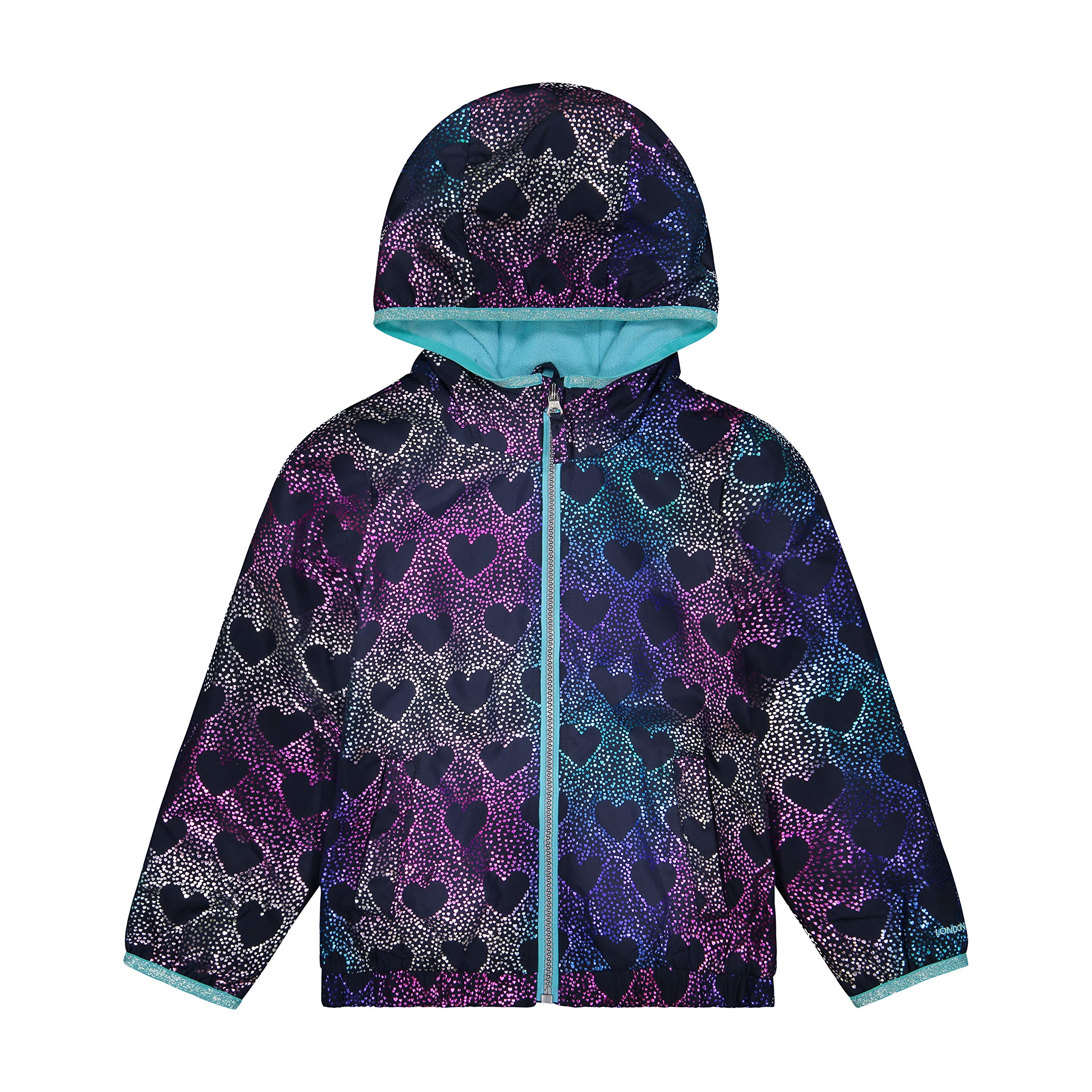 LONDON FOG Girls' Midweight Fleece Lined Jacket - Warm Winter Coat for School, Outdoor Activities & Casual Wear