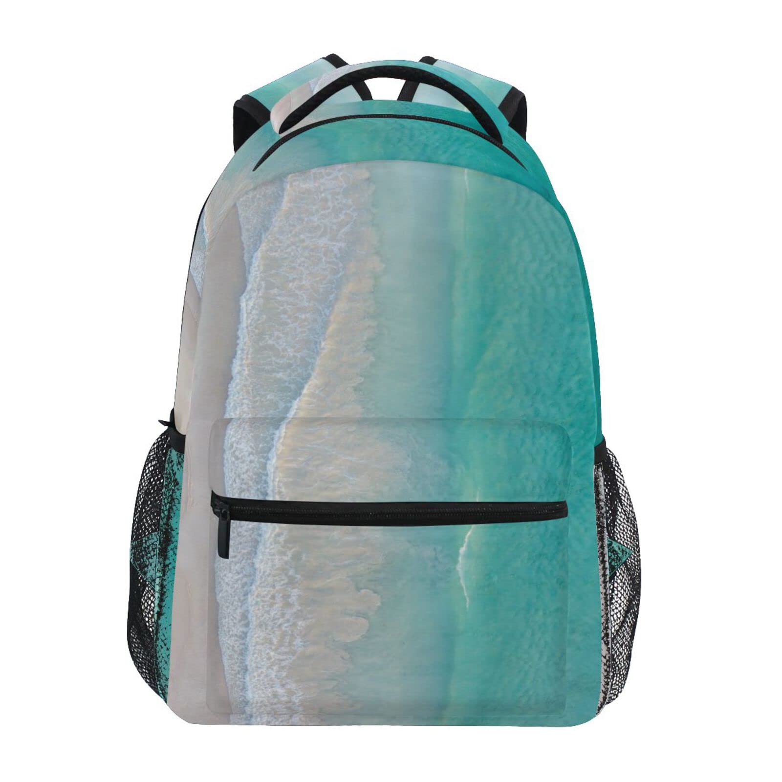 **Krafig Watercolor Beach Boys Girls Kids School Backpack - Lightweight Bookbag for Elementary Students, Travel Daypack for Boys & Girls - Perfect for School, Travel & Outdoor Adventures**