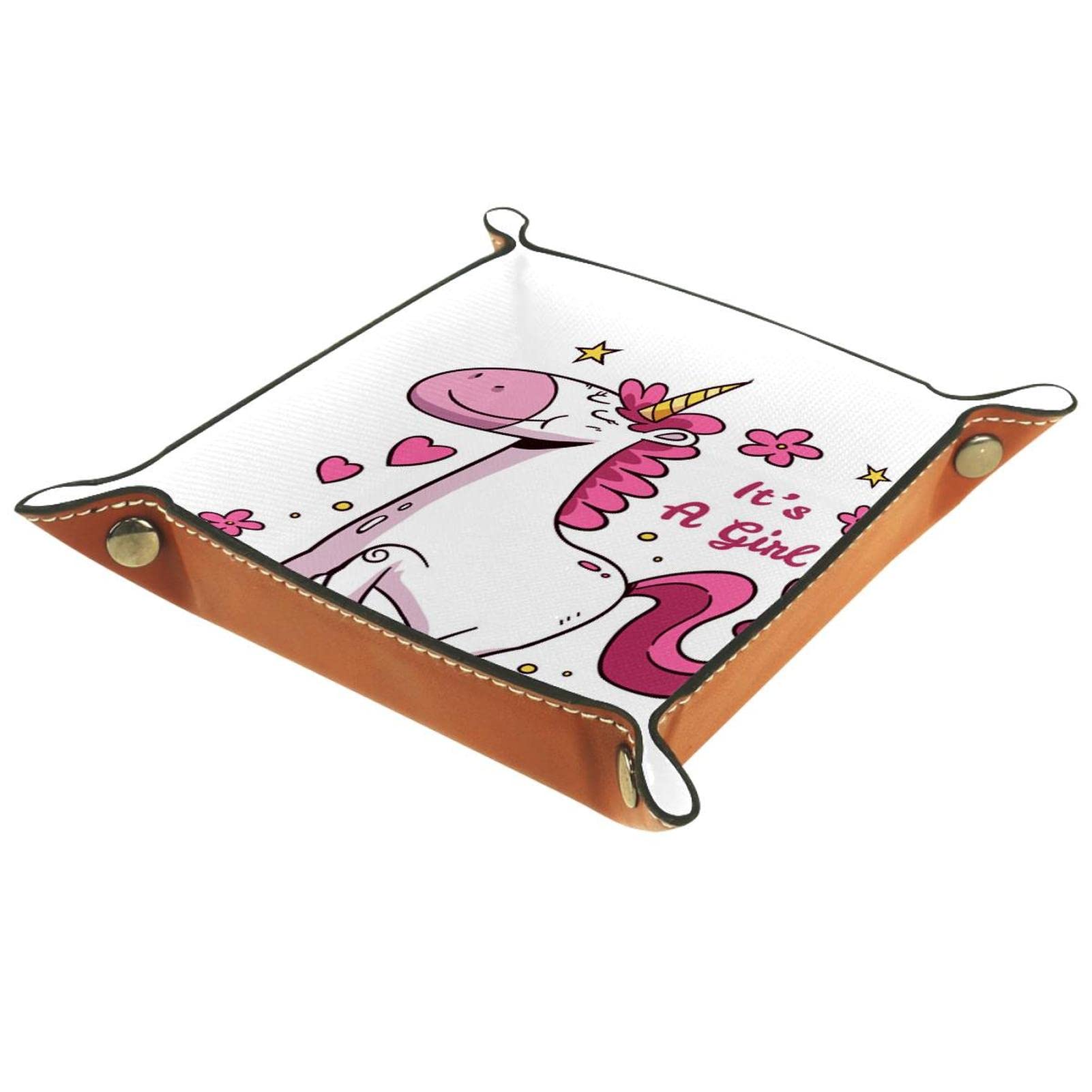 Metal Dice Rolling Tray with Storage Box - Unicorn Themed Dice Holder for DND, RPG & Tabletop Games - Perfect for Dungeons & Dragons Sessions and Board Game Nights