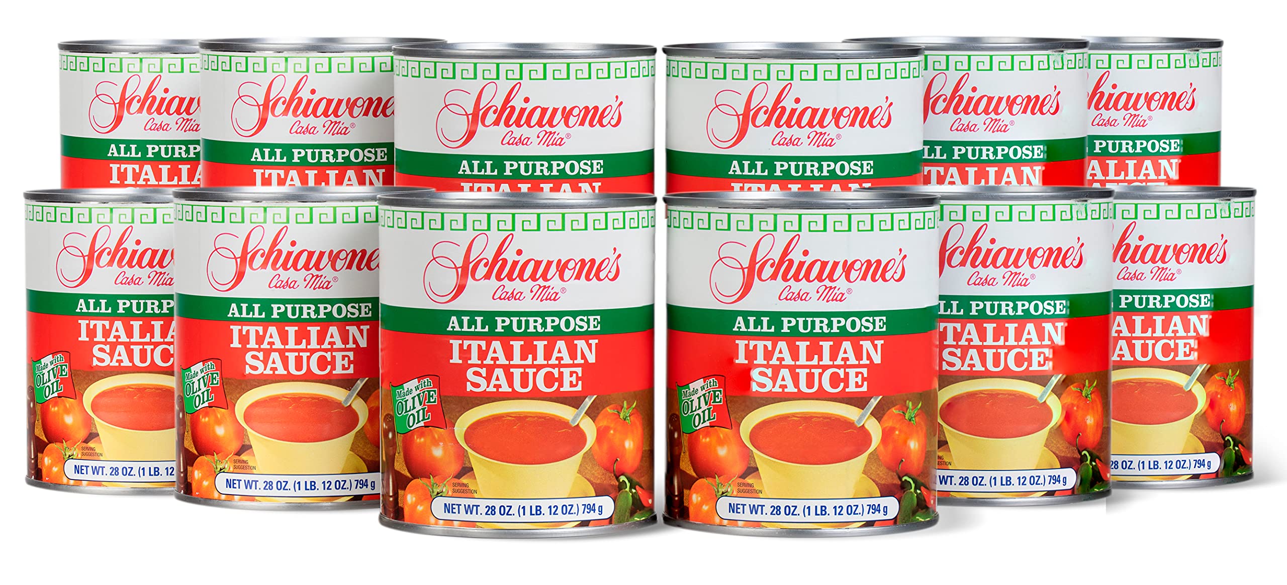 Schiavone's Casa Mia Authentic Italian Pasta Sauce - 3rd Generation Family Recipe, 1.75lb (Pack of 12) | Perfect for Spaghetti, Lasagna & Italian Dinners | Gluten-Free & Non-GMO