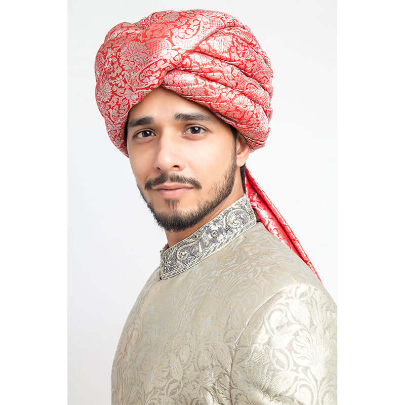 Elegant Ash Grey Pure Brocade Silk Sherwani for Men | Traditional Indian Wedding Attire | Perfect for Groom, Festivals & Special Occasions