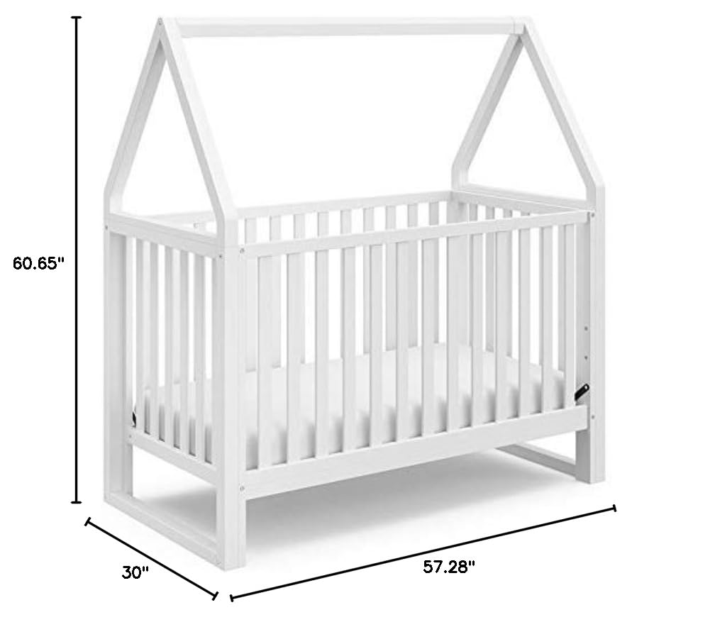 Storkcraft Orchard 5-in-1 Convertible Crib (White) – GREENGUARD Gold Certified Safe Baby Crib | Converts to Toddler Bed, Daybed & Full Bed | Fits Standard Crib Mattress | Perfect for Nursery, Daycare & Growing Families