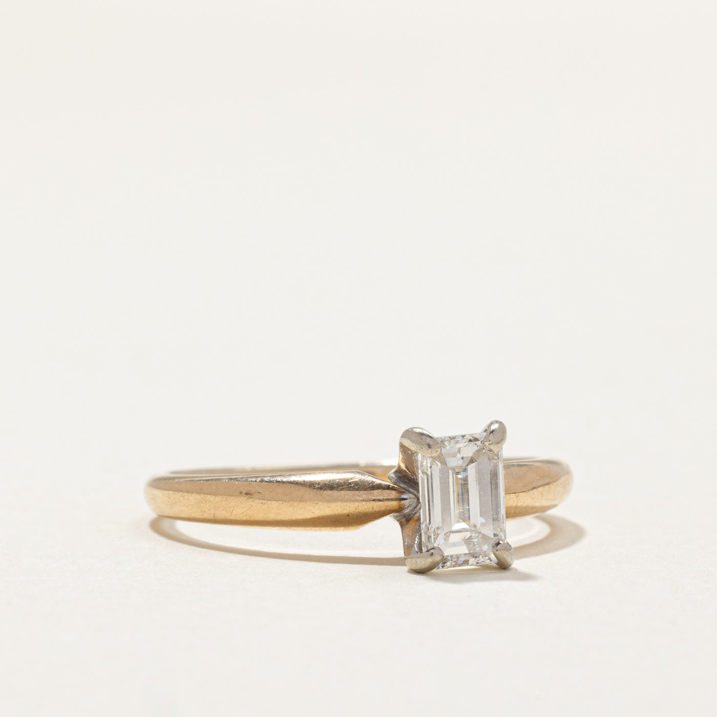 0.70ct Emerald Cut Solitaire Diamond Engagement Ring for Women - Size 8 | Elegant Wedding Band, Proposal Gift, Anniversary Jewelry