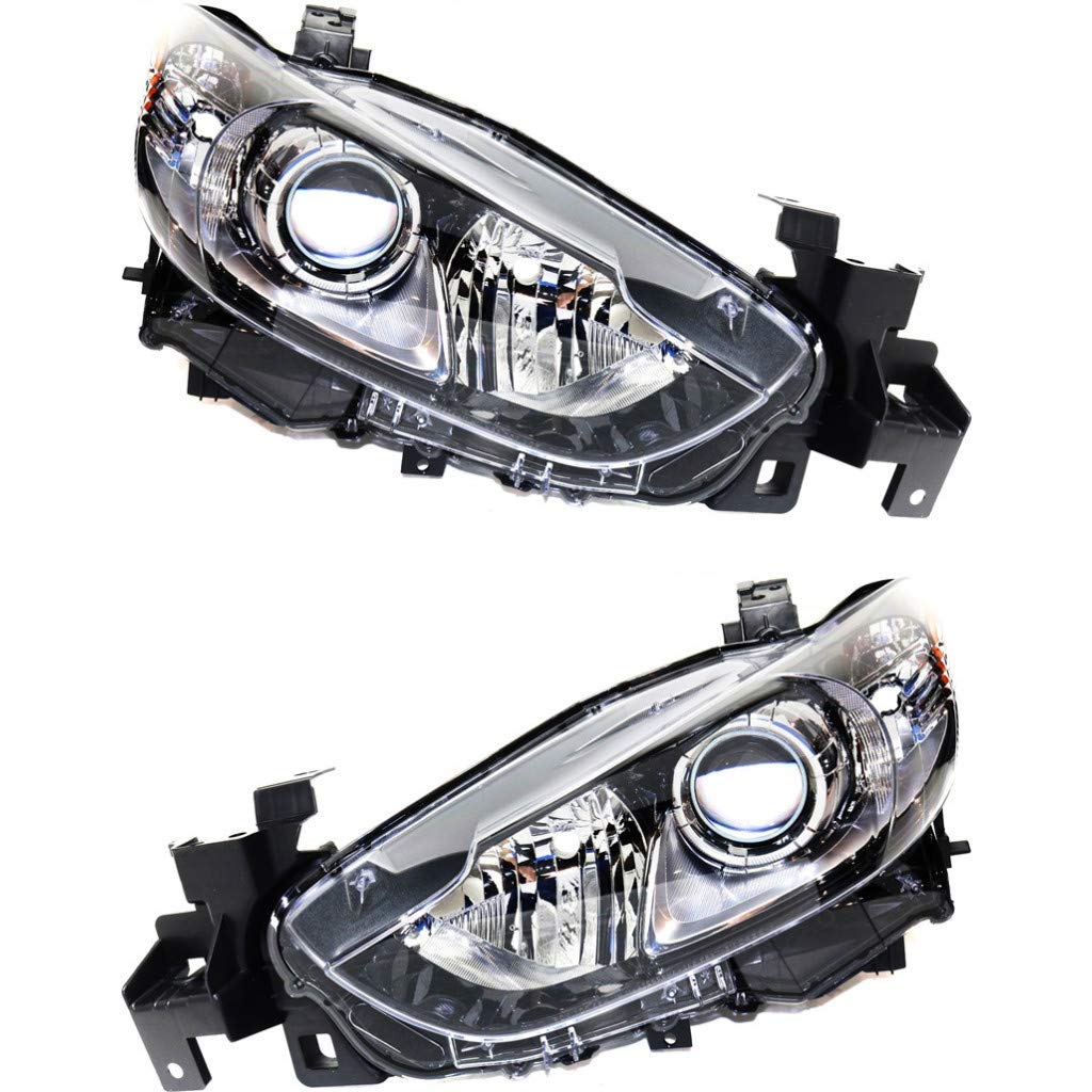 2014-2017 Mazda 6 Headlight Assembly Pair - Driver & Passenger Side Replacement (MA2518160 MA2519160 GJR9510L0C GJR9510K0C) - Perfect for Night Driving & Car Restoration Projects