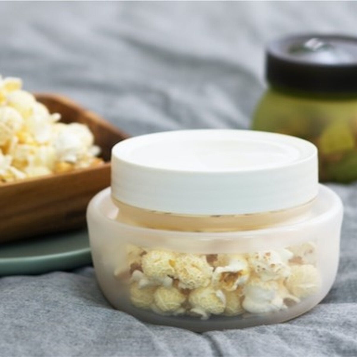 DeliOne Flex'n Jar Flexible Food Storage Containers - 2 Pack, Small Size | Perfect for Meal Prep, Snacks, and Leftovers | Airtight & Leakproof Kitchen Organization Solution