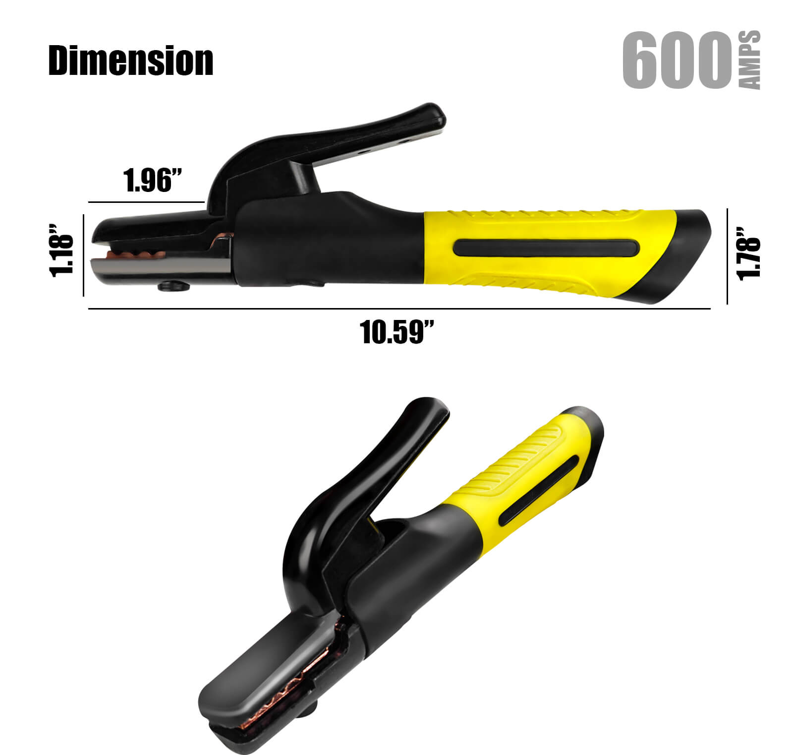 SSimder Heavy Duty Electrode Holder & Ground Clamp Set - Professional Welding Tools for Arc Welding, Metal Fabrication & DIY Projects