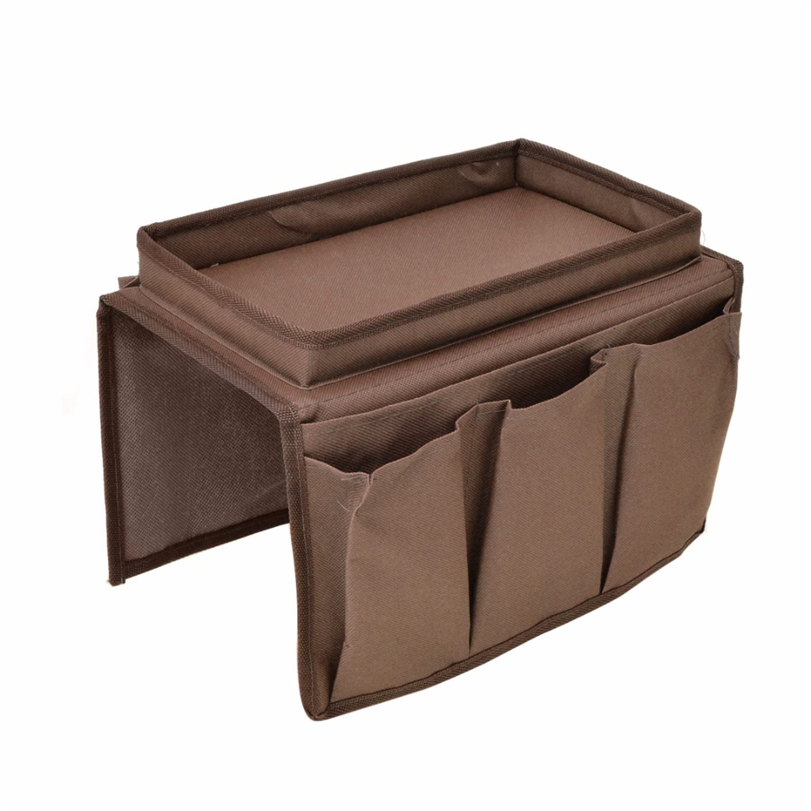 Sofa Armrest Organizer with Cup Holder & Storage Pockets - TV Remote Organizer for Chairs, Couch, Armchair & Recliner - Hanging Storage Bag for Phone, Magazine, Drinks & Snacks - Perfect for Living Room, Bedroom & Home Theater