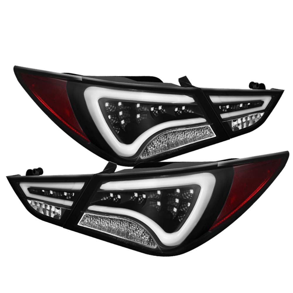ACANII Black LED Tail Lights Replacement for Hyundai Sonata 2011-2014 - Left & Right Brake Lamp Assembly | Enhanced Night Visibility & Modern Style for Sedan Car Upgrades