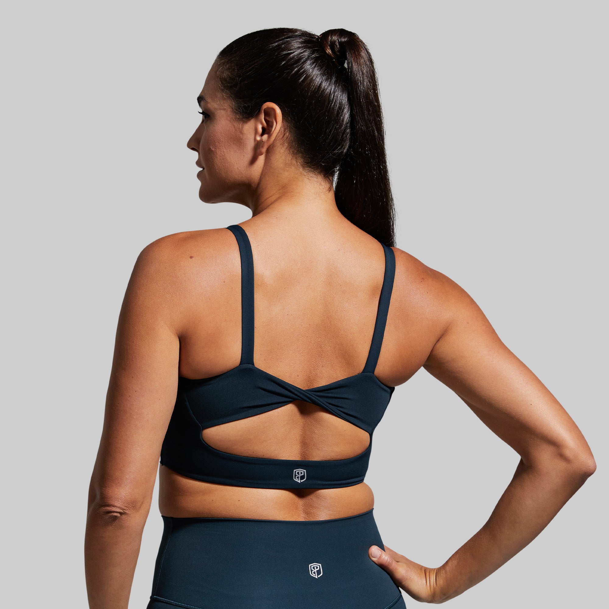 Best High Support Sports Bra for Women - Deep Teal - Comfortable Workout Top for Running, Yoga & Gym