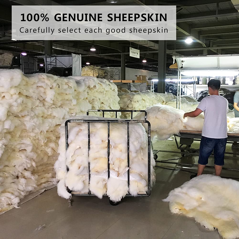 Genuine Sheepskin Car Seat Covers - 3PC Set for Cars, Trucks & SUVs - Comfort & Protection for Driving