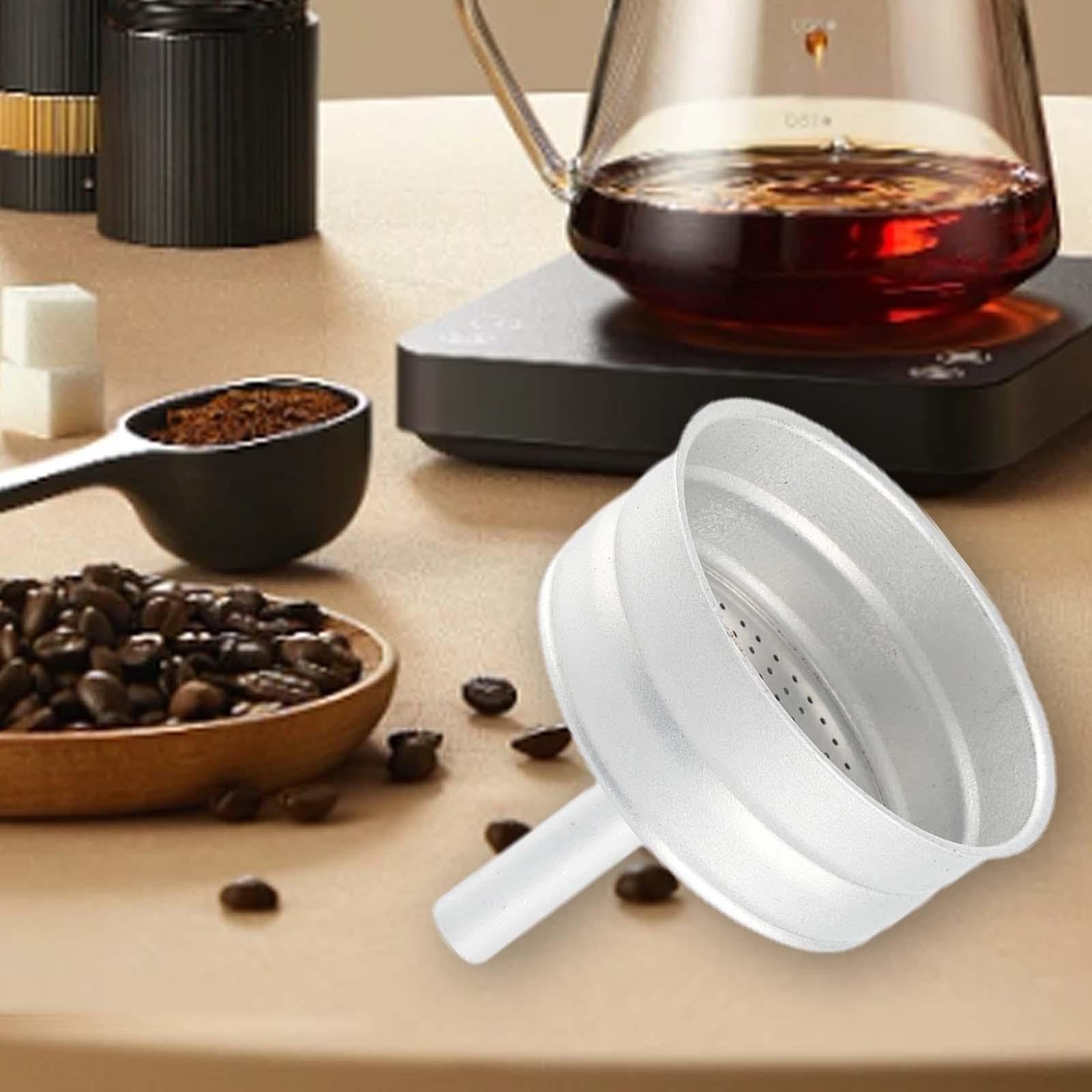 Moka Pot Funnel - 6 Cup Coffee Filter for Portable Espresso Maker | Home & Travel Brewing