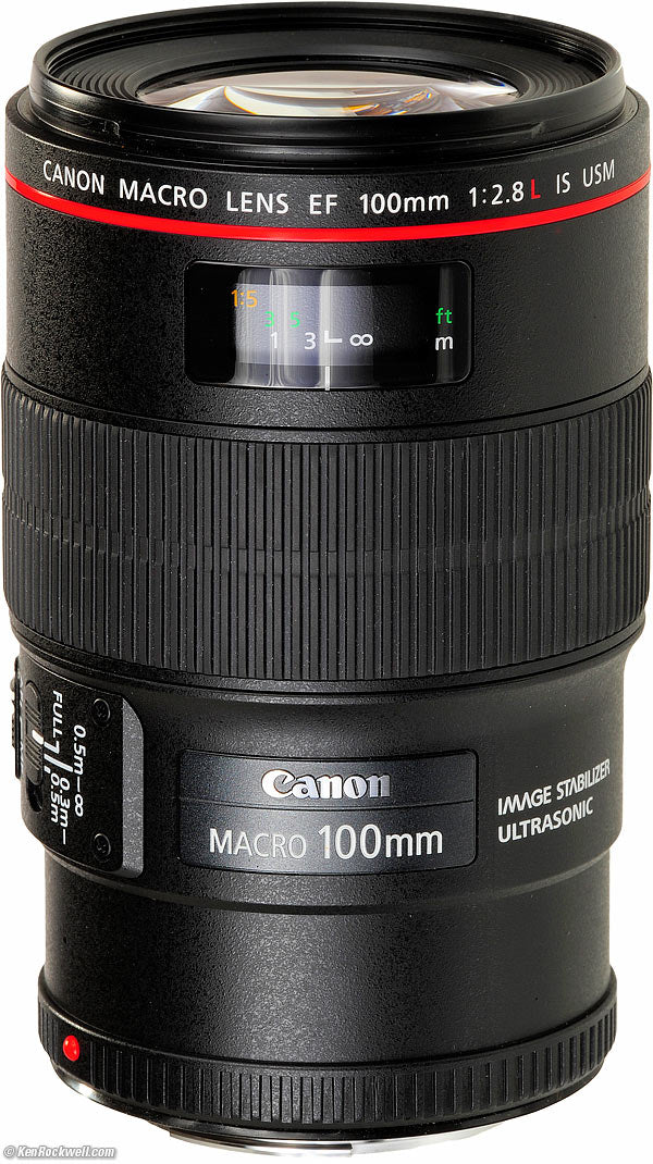 Canon EF 100mm f/2.8L Macro IS USM Lens with Hood, Case & Cleaning Kit - Professional Macro Photography for Jewelry, Flowers & Product Shots