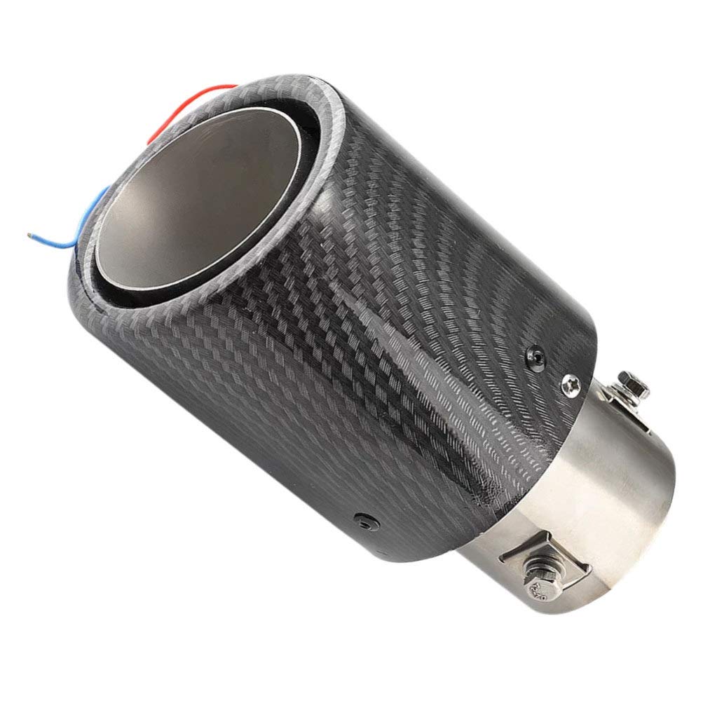 Wakauto High-Temperature Resistant LED Exhaust Tip - Red Car Tail Pipe with Bright Lights for Modified Vehicles | Perfect for Car Shows & Night Driving