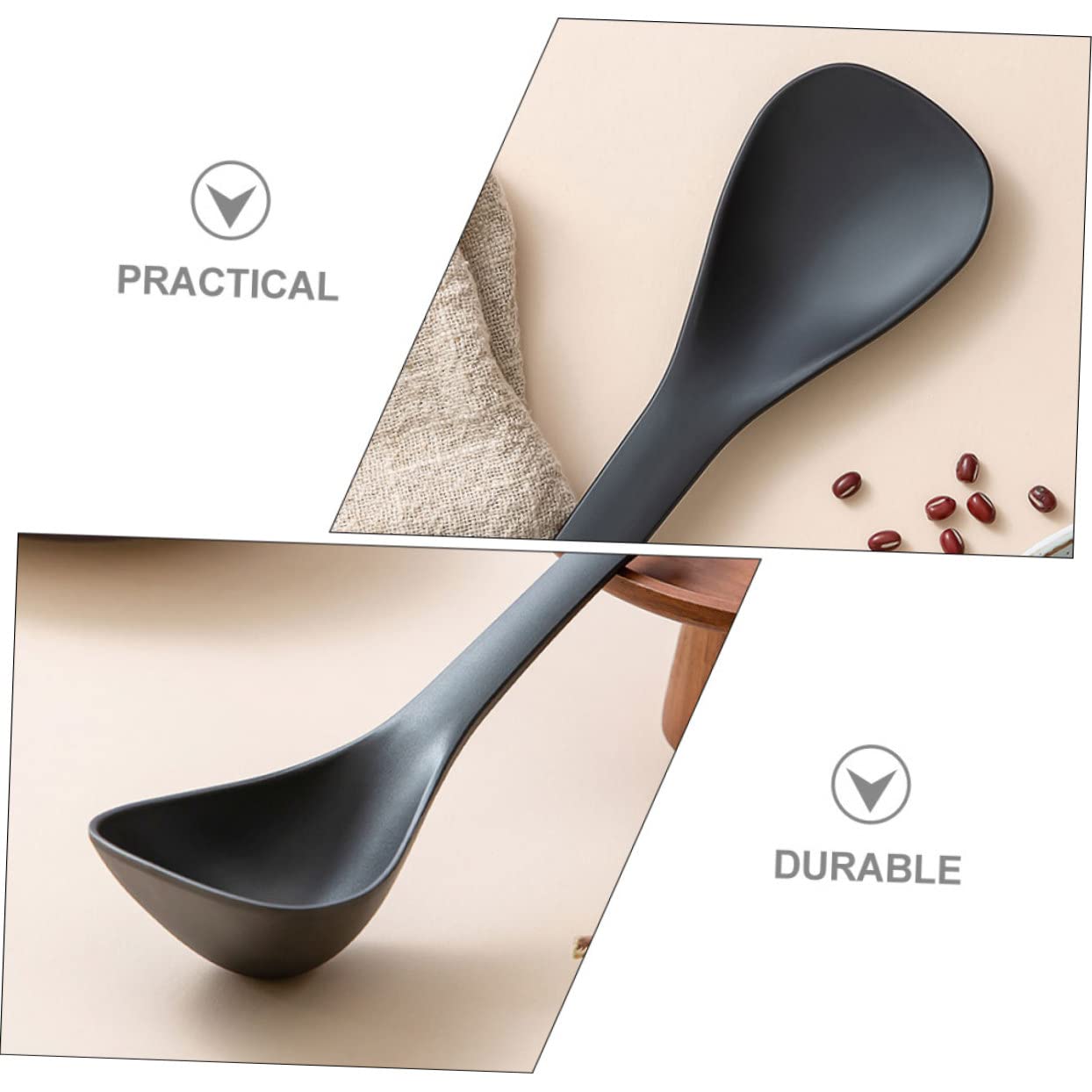 Non-Stick Silicone Soup Spoon Set - Heat Resistant Kitchen Utensils for Serving, Mixing & Scooping Rice, Pasta & Soup - Perfect Home Cooking Accessories for Everyday Meals & Family Gatherings