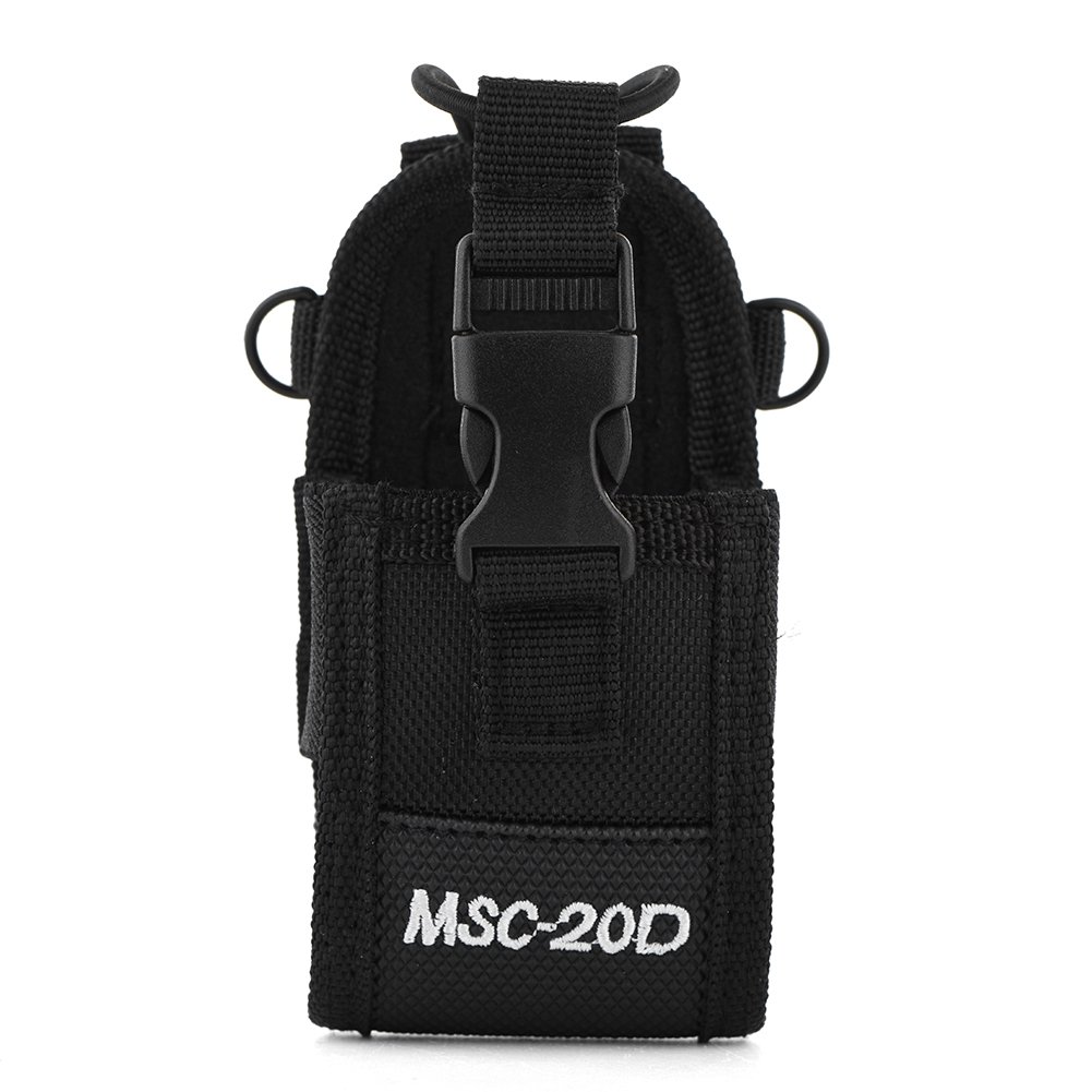 MSC-20D Two Way Radio Holder Holster - Durable Nylon Belt Clip Case with Adjustable Shoulder Strap for Walkie Talkie - Perfect for Construction, Security, and Outdoor Activities