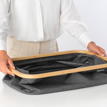 Foldable Laundry Basket 40L Large Capacity - Collapsible Clothes Hamper with Handles, Durable & Space-Saving for Laundry Room, Dorm, Camping (Pepper Black) - Perfect for Home, Travel & Small Spaces
