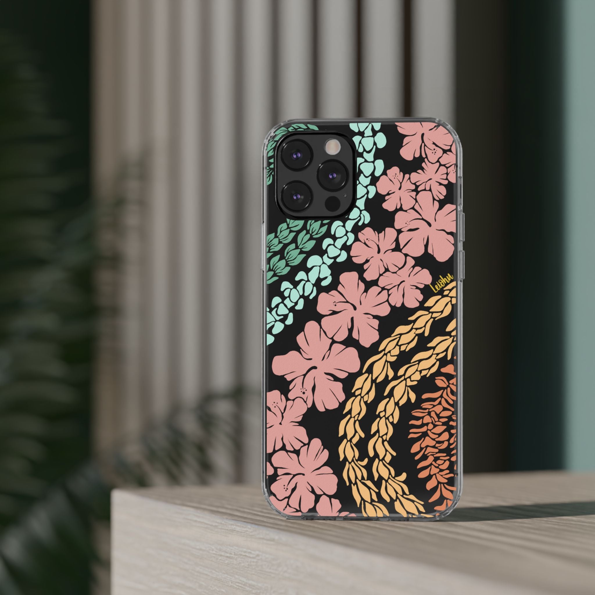 Groovy Lei Clear Phone Case - Slim Protective Cover for iPhone & Samsung - Perfect for Everyday Use, Travel & Outdoor Activities