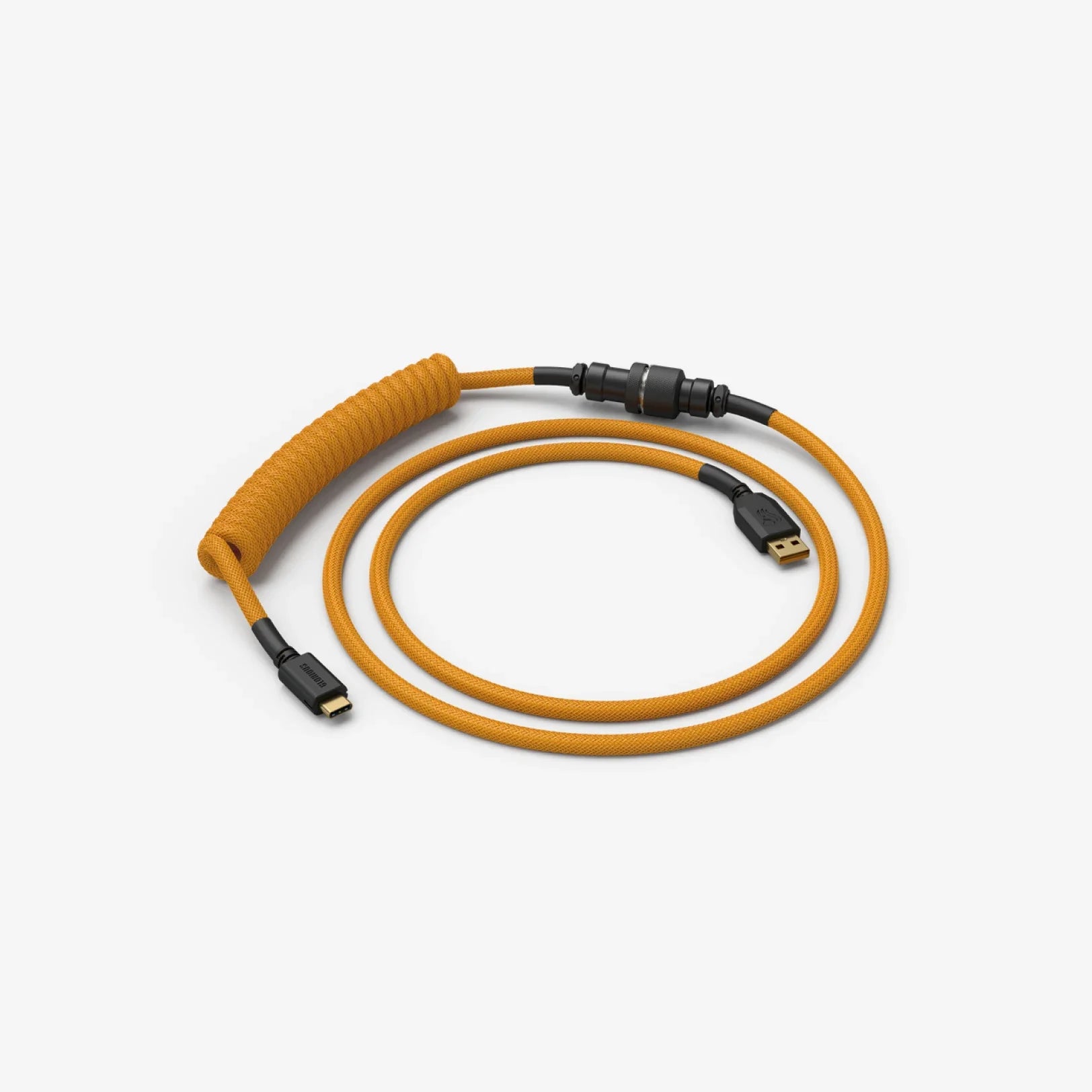 Premium Coiled USB Cable for Mechanical Keyboards - Aviator Connector, Durable & Tangle-Free - Perfect for Gaming, Typing & Office Workspaces