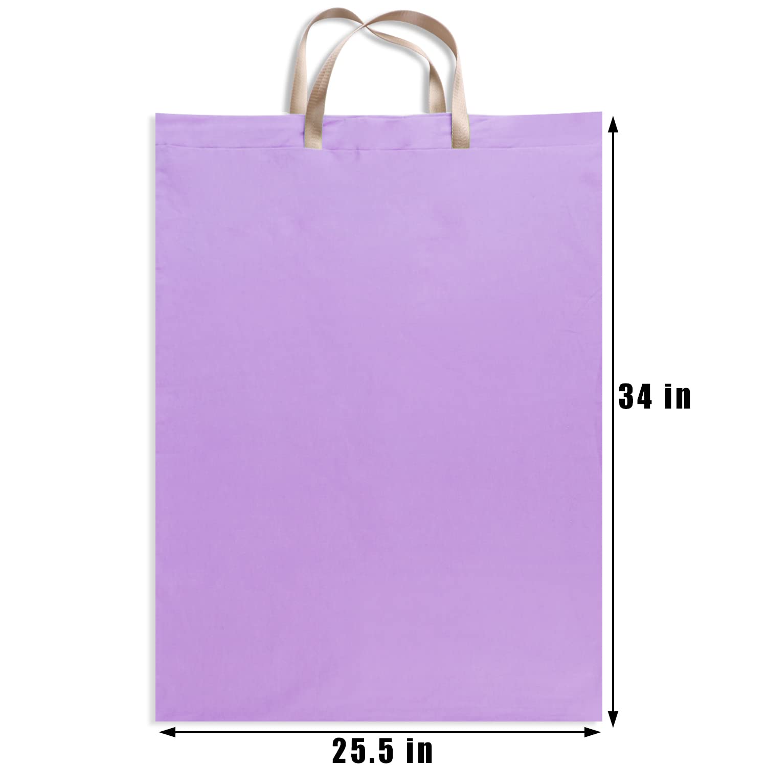 Extra Large Heavy Duty Canvas Laundry Bag with Handles & Drawstring Closure - 25.5