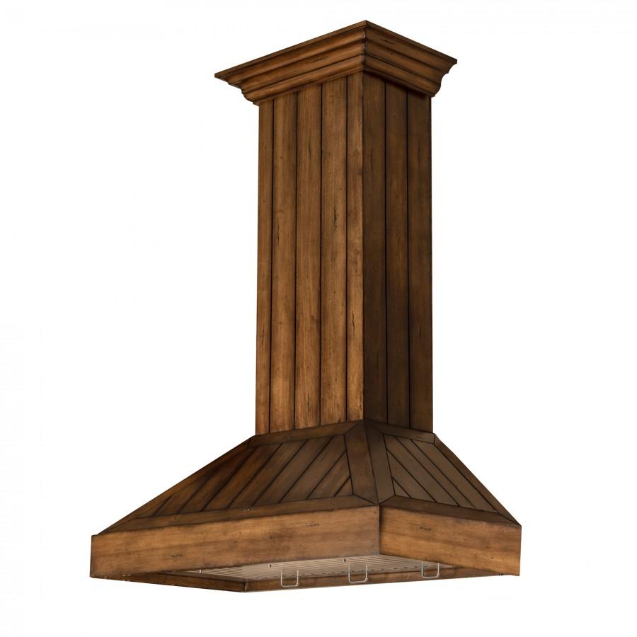 ZLINE Rustic Light Wooden Wall Mount Range Hood - Modern Kitchen Ventilation for Home Cooking & Smoke Removal - Perfect for Farmhouse & Rustic Style Kitchens