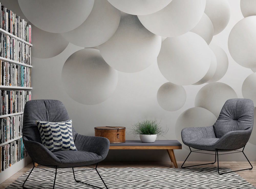 Floating Balls for Wall Decor - Modern Home & Office Decoration - Perfect for Living Room, Bedroom, and Workspace