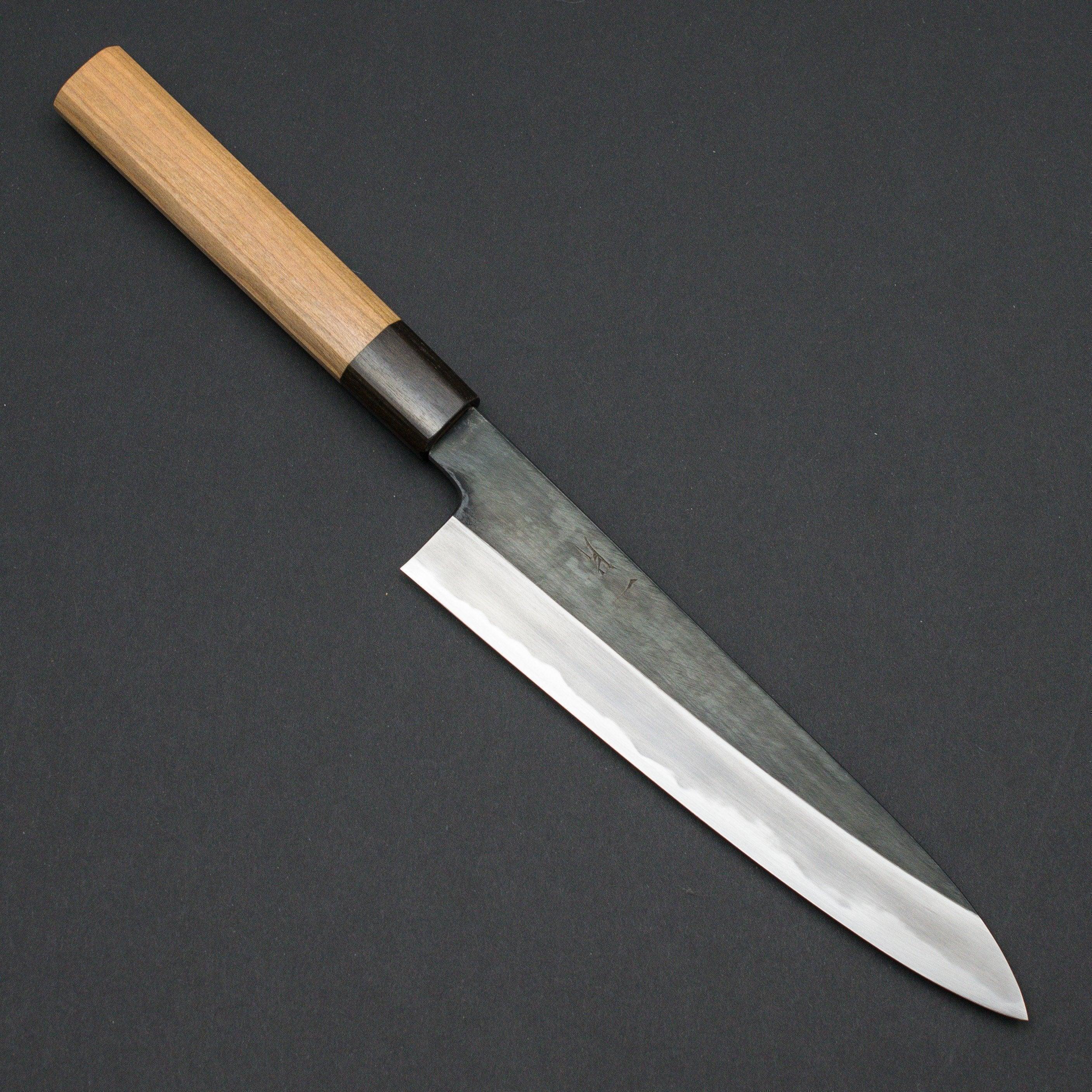 Hitohira Kikuchiyo Kyuzo White #2 Kuro Gyuto 210mm Japanese Chef Knife - Premium Carbon Steel Kitchen Knife for Slicing, Dicing & Meat Cutting - Perfect for Home Cooks & Professional Chefs