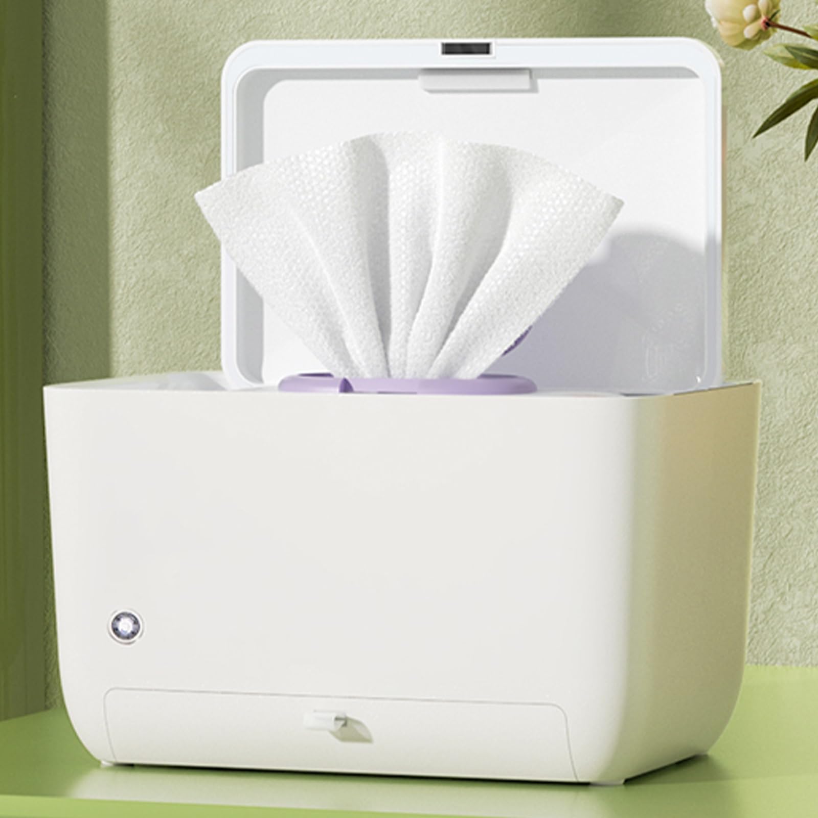 Baby Wipes Warmer - Portable & Constant Temperature Wet Wipes Heater for Diaper Changes | Small Household Towel Warmer for Nursery, Travel & On-the-Go Use