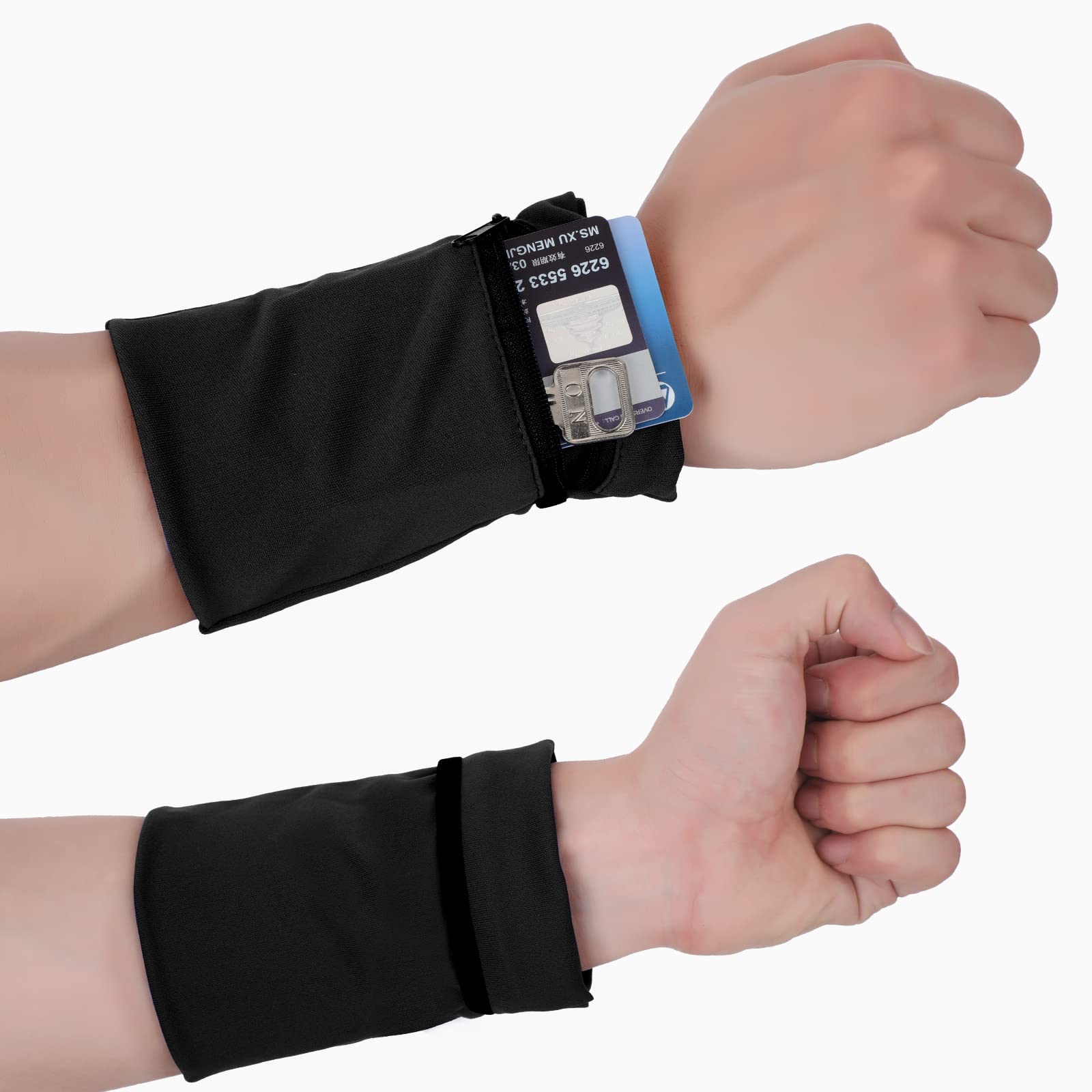 6-Piece Wrist Wallet for Running & Hiking - Phone & Keys Storage
