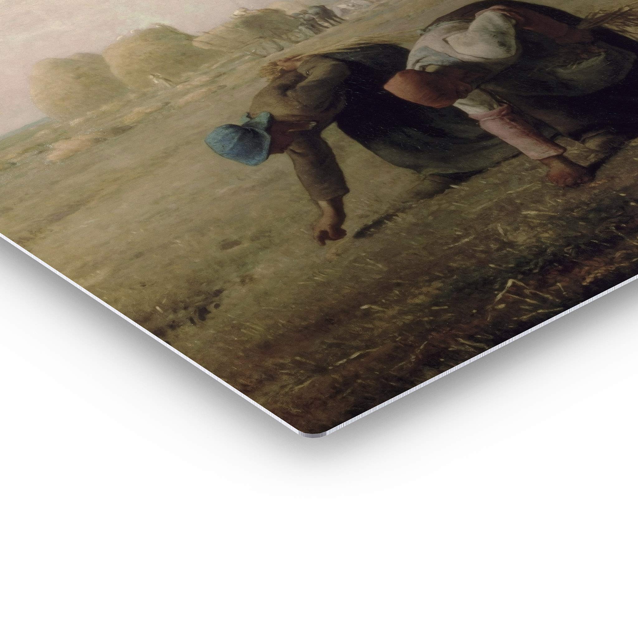 Jean-Francois Millet The Gleaners Classic Art Reproduction - Premium Metal Wall Art Print 30x40 Inch, Famous Oil Painting Home Decor, Ready to Hang, Made in USA - Perfect for Living Room, Bedroom & Office Wall Decor
