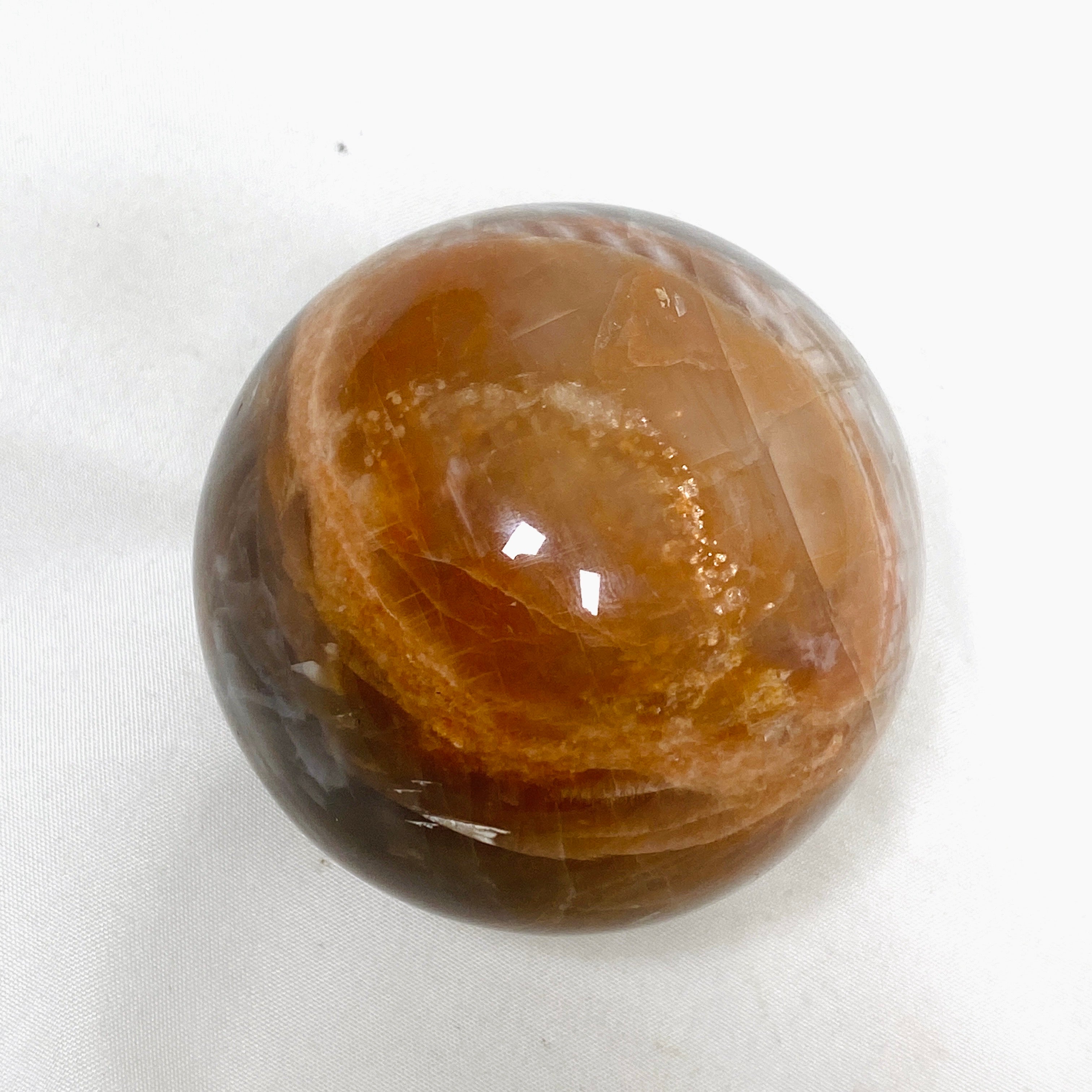 Natural Peach Moonstone Sphere PMS06 - Healing Crystal for Meditation, Reiki & Home Decor - Perfect for Spiritual Gifts & Energy Balancing