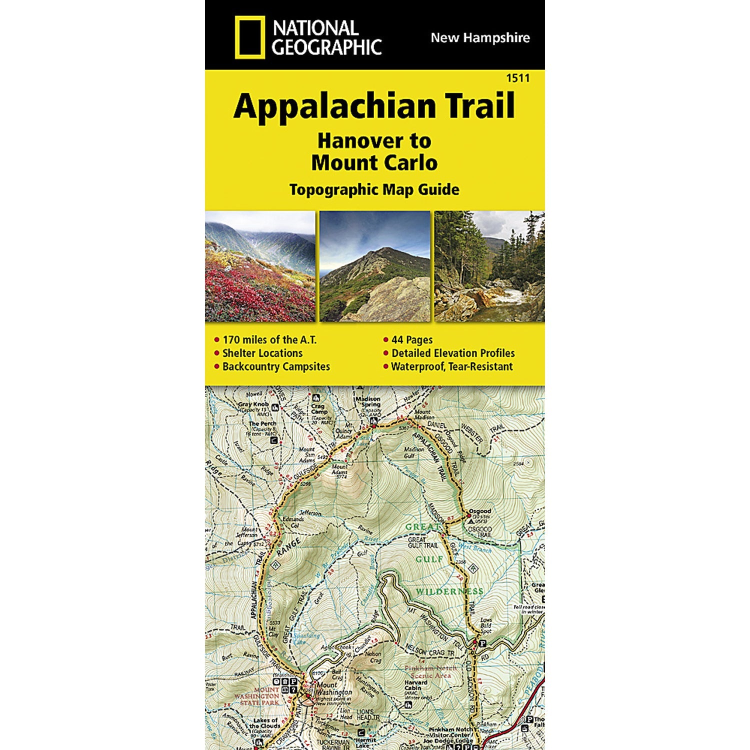 Appalachian Trail Map - Hanover to Mount Carlo, New Hampshire | Hiking Guide for Outdoor Adventures & Backpacking Trips