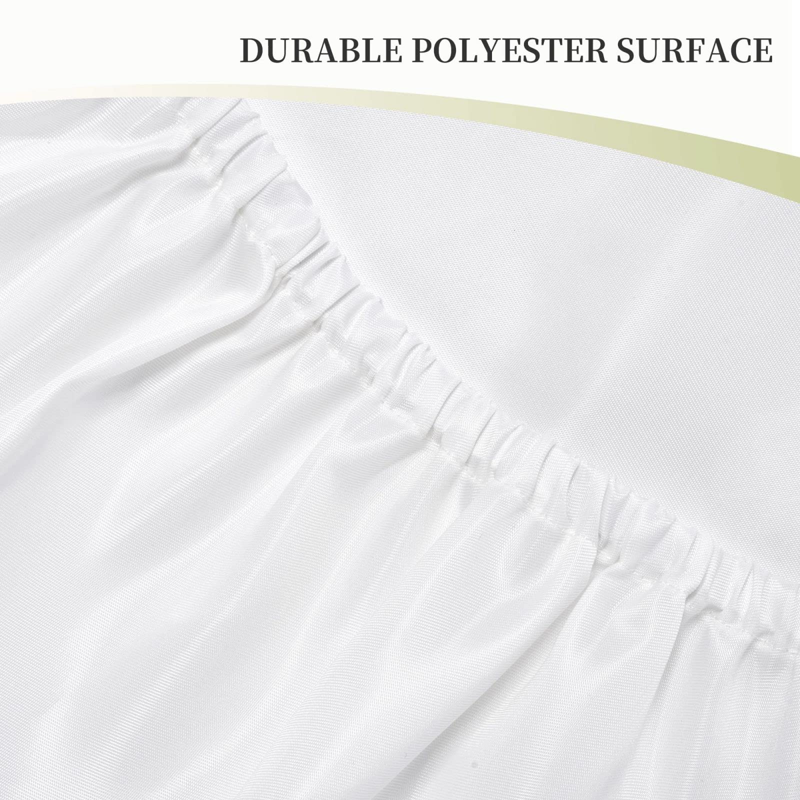 Premium White Marble Tablecloth - Elastic Fitted Table Cover for 4ft Rectangle Tables (30x48 Inch) - Waterproof & Wrinkle-Resistant for Indoor, Outdoor, Patio, Picnic & Party Decorations