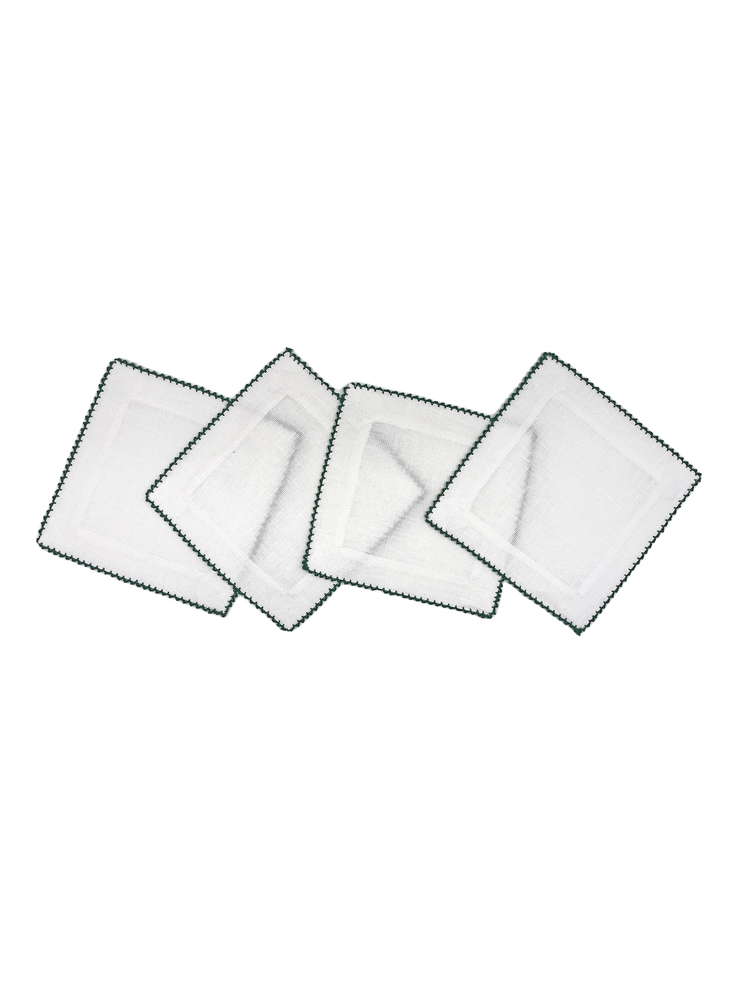 Premium Picot Edge Cocktail Napkins - Elegant Lace Trimmed Paper Napkins for Parties, Weddings & Special Events - 5.5 Inch Decorative Beverage Napkins (50 Count) - Perfect for Cocktail Hours, Bridal Showers & Dinner Parties