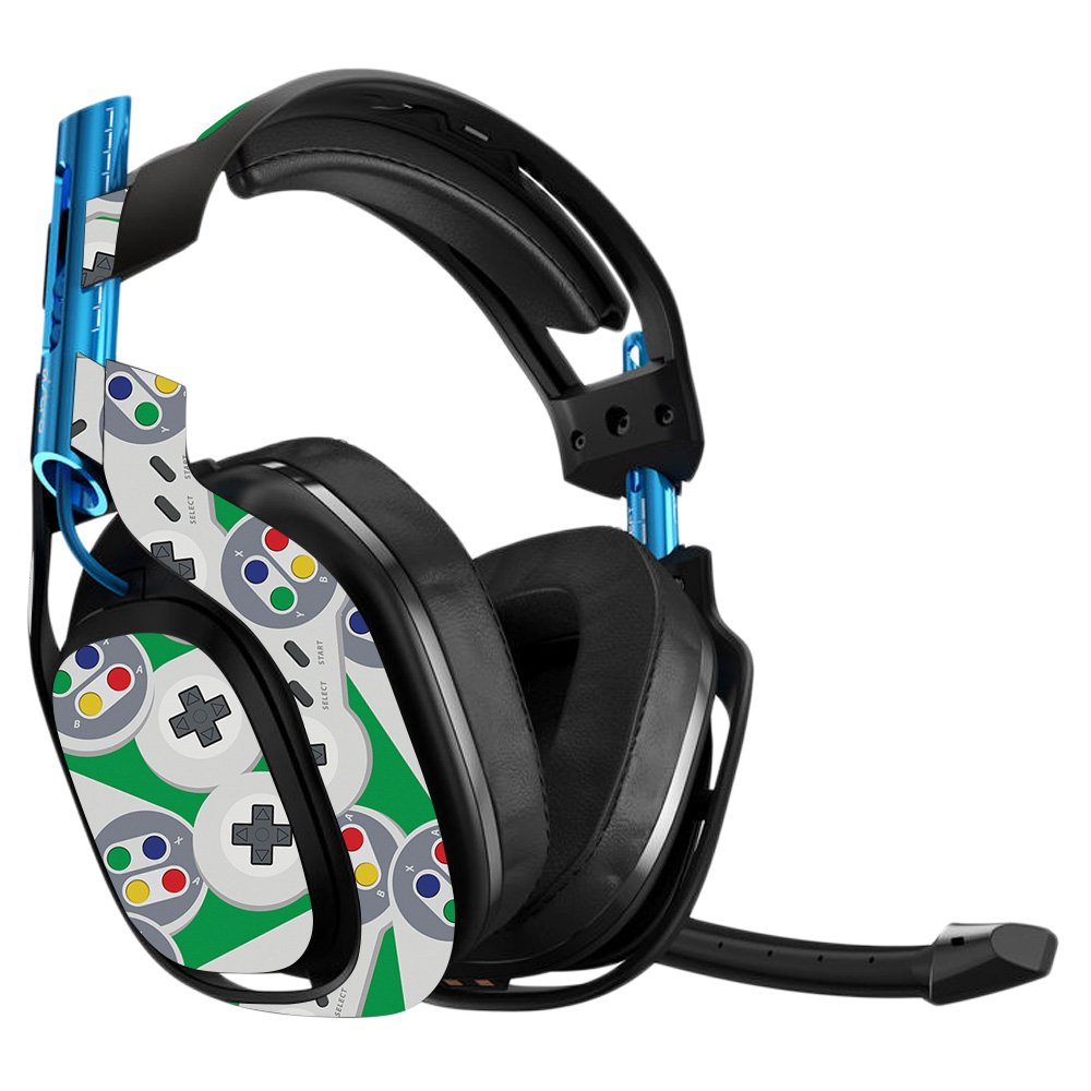 **Astro A50 3rd Generation Gaming Headset Skin - Retro Controllers 1 Vinyl Decal Wrap | Protective, Durable & Customizable Cover | Easy to Apply & Remove | Made in USA | Perfect for Gaming & Personalization**