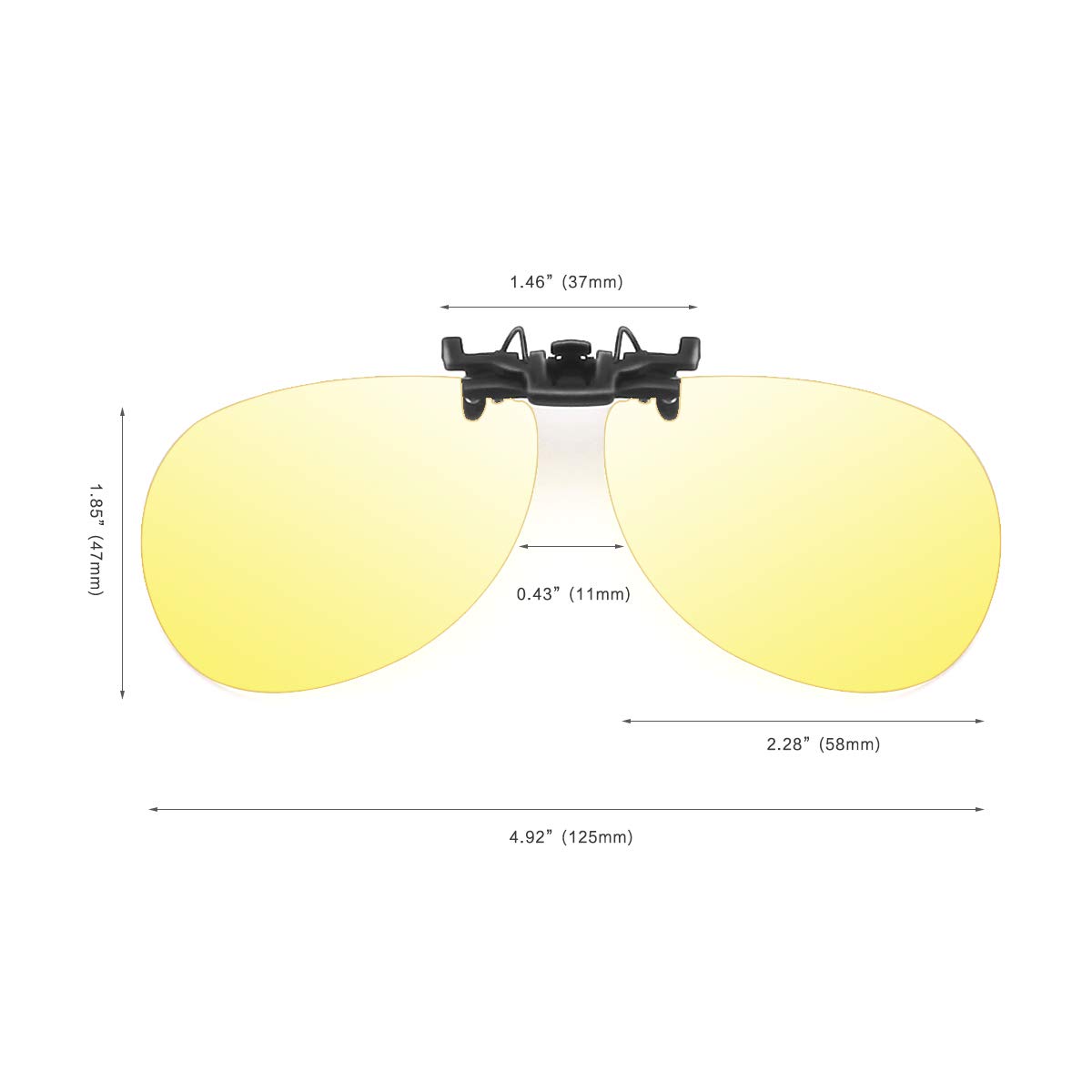 Blue Light Blocking Clip-on Computer Glasses for Gaming & Digital Screens - Anti Eye Strain Glasses for Work & Study - Fits Rx Frames (Aviator Style) - Perfect for Office, Gaming & Online Classes