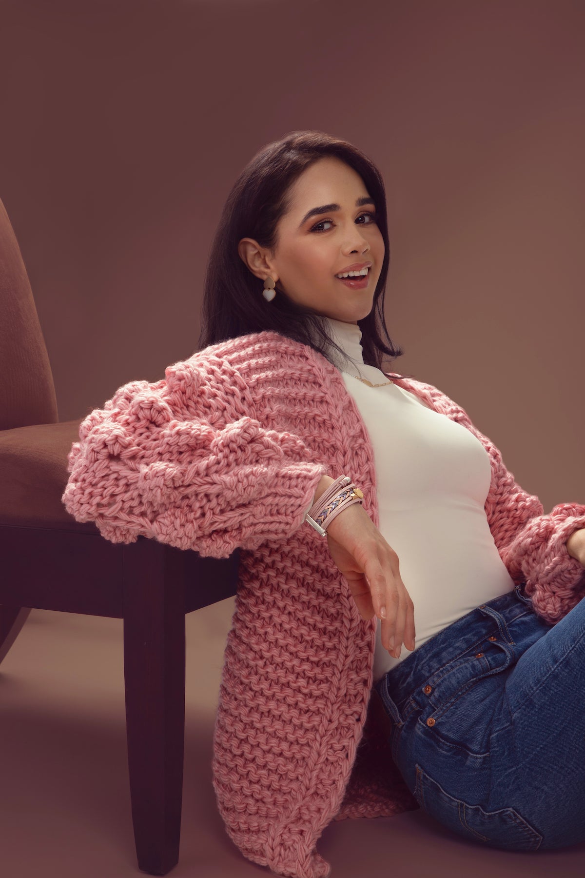 Stylish Knit Cardigan with Bauble Sleeves - Cozy Winter Sweater for Women | Perfect for Office, Date Night & Casual Outfits