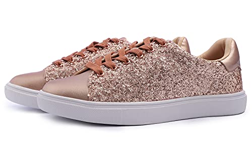 Rose Gold Glitter Laceup 1405