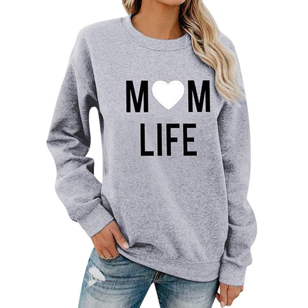 Meikosks Women's Long Sleeve Letter Print Pullover Sweatshirt - Loose Fit Casual Blouse Top for Women | Perfect for Fall Layering, Lounge Wear & Street Style Outfits