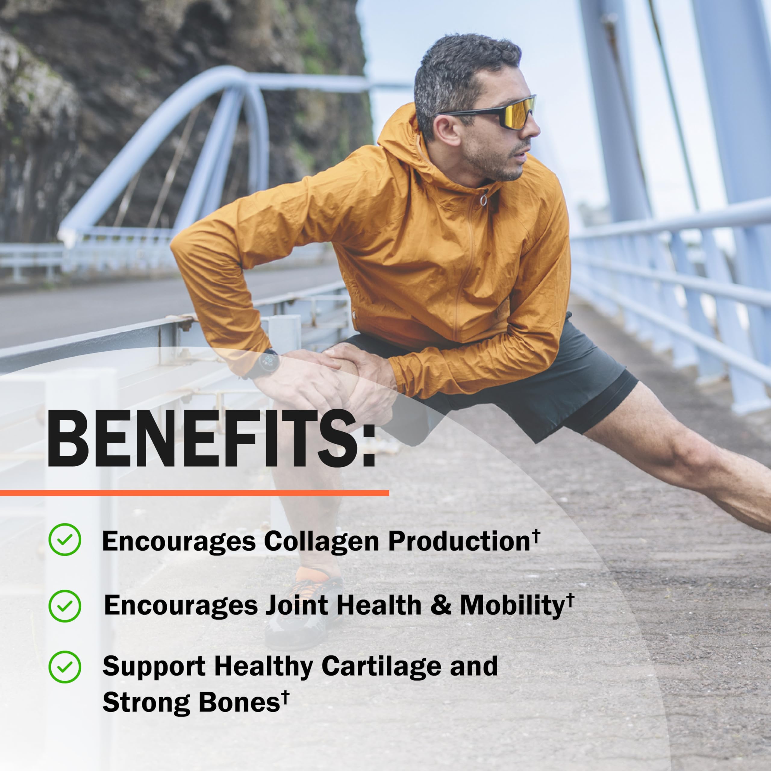 Glucosamine Chondroitin MSM Joint Support Supplement with Collagen Peptides, Turmeric & Hyaluronic Acid - 90 Capsules - FSA/HSA Approved, Gluten Free, Non-GMO - Supports Mobility & Comfort for Active Lifestyles, Athletes & Aging Adults
