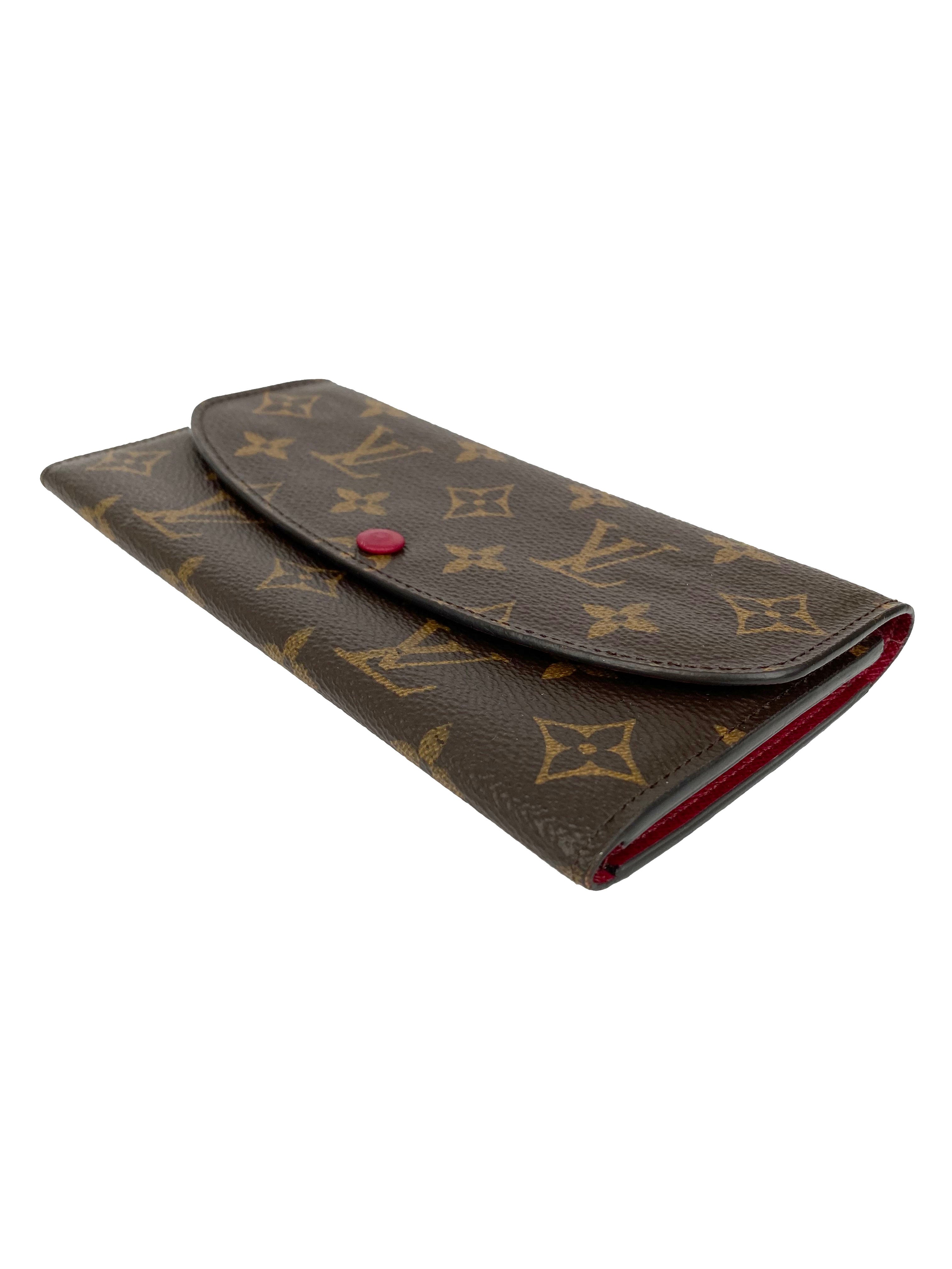 Louis Vuitton Monogram Emilie Wallet in Fuchsia - Luxury Compact Women's Wallet for Everyday Use & Special Occasions