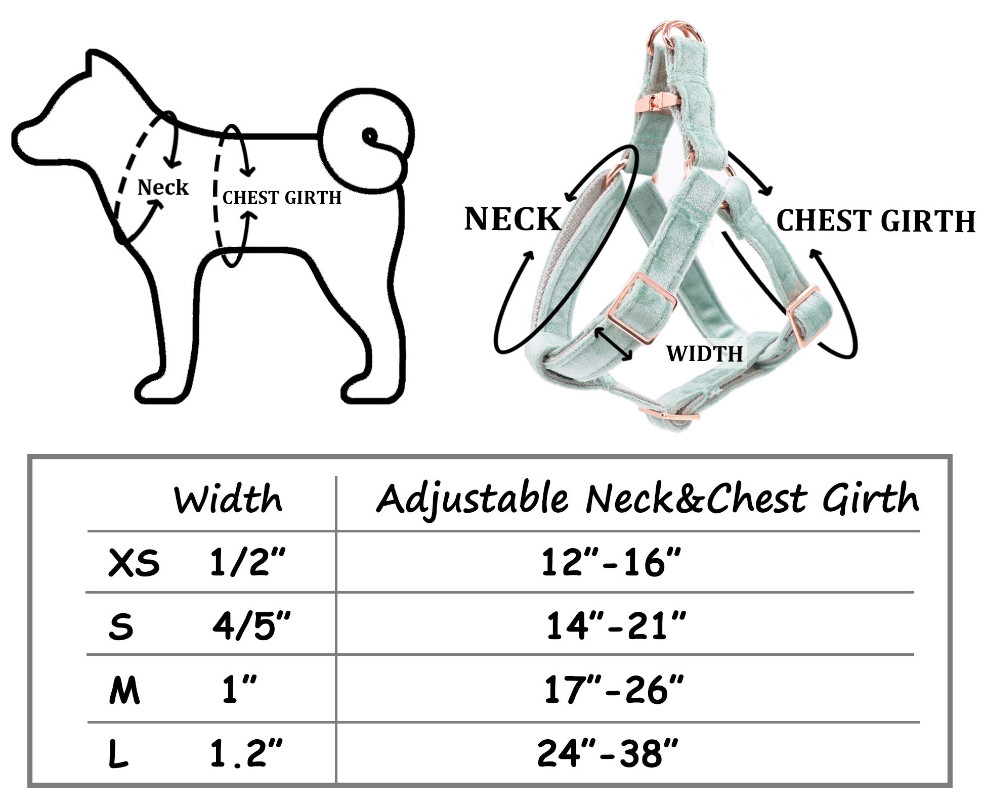 Premium Velvet No-Pull Dog Harness - Adjustable Pet Halter for Small, Medium & Large Dogs - Comfortable & Durable for Walking, Training & Outdoor Adventures