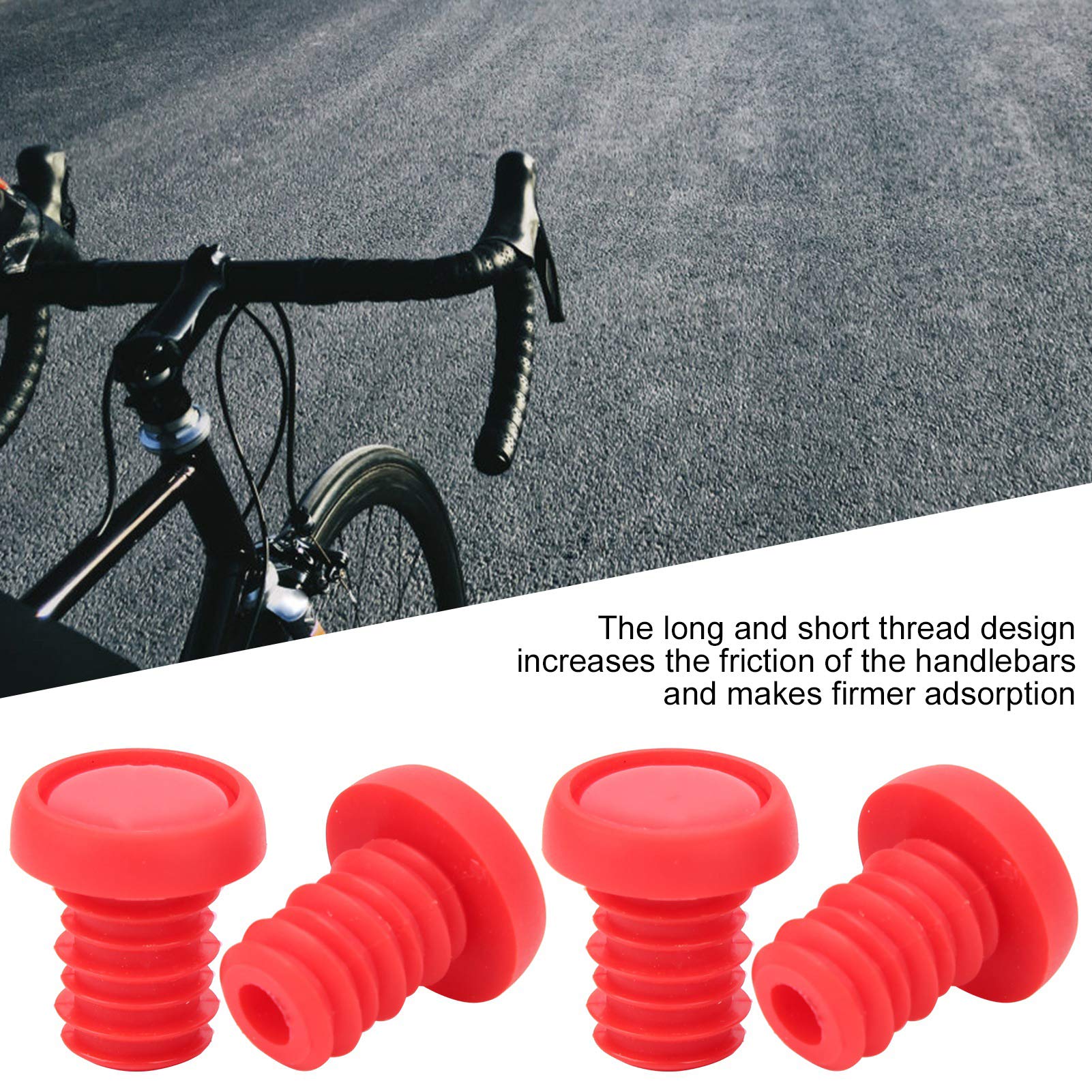 SUNGOOYUE Bike Handlebar End Plugs - Durable Polyester Rubber Bar End Screw Plugs for BMX, MTB, Road Bikes | Secure Grip & Safety Protection for Cycling, Commuting, Off-Road Adventures