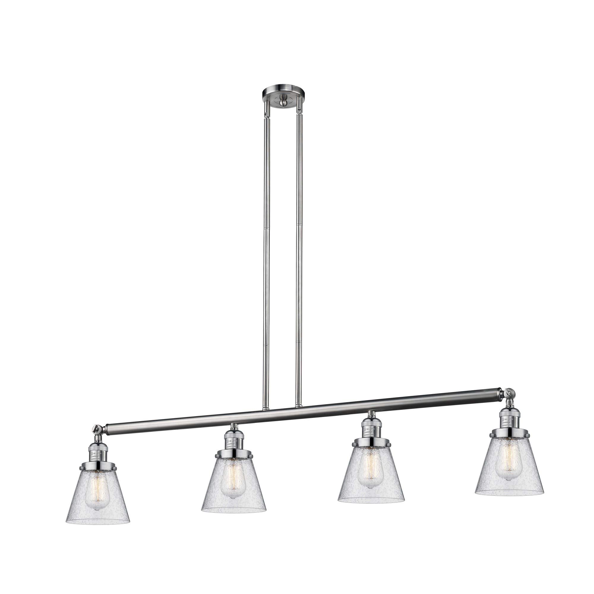214-PC-G63 Small Cone 3-Light Island Pendant Light in Polished Chrome - Perfect for Kitchen Islands, Dining Rooms, and Modern Home Decor