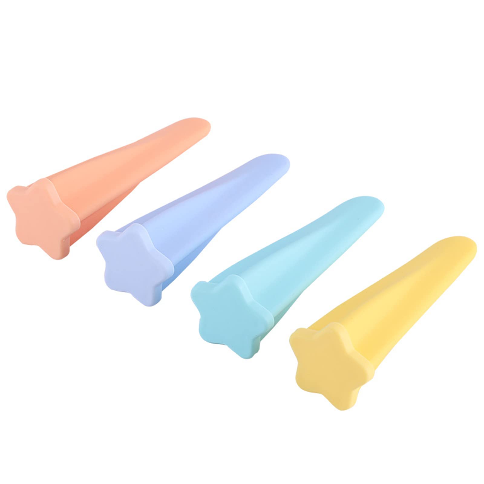 Reusable Silicone Popsicle Molds for Kids - BPA-Free Ice Pop Maker with Lids for DIY Frozen Treats, Yogurt Sticks & Jelly - 4 Color Set - Perfect for Summer Snacks, Birthday Parties & Healthy Desserts