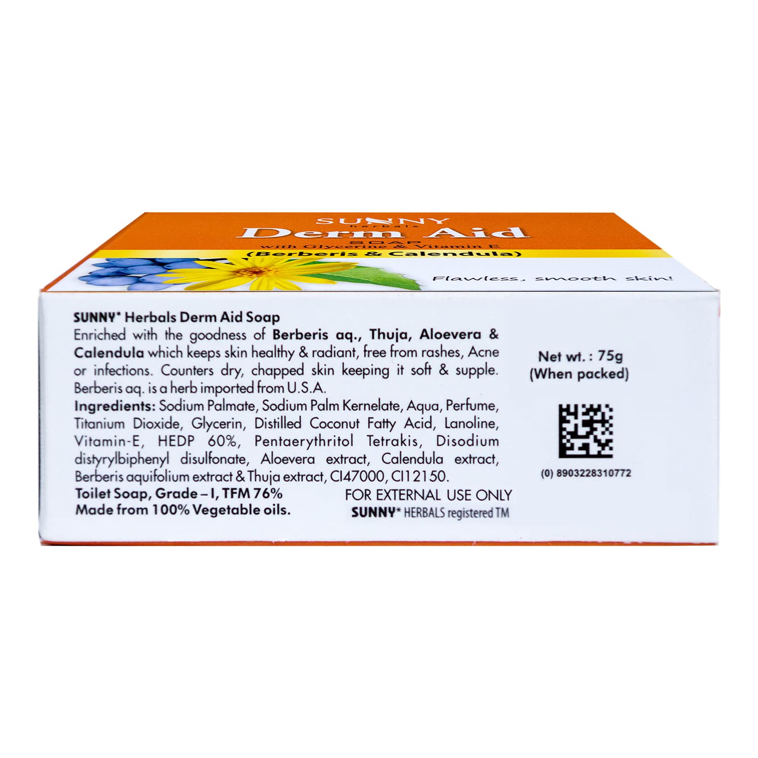 Sunny Natural Derm Aid & Turmeric Soap Combo Pack (4 Bars) - For Dry Skin, Acne Treatment, Skin Brightening, Antioxidant & Antiseptic Properties | Perfect for Daily Skincare Routine & Problem Skin Care