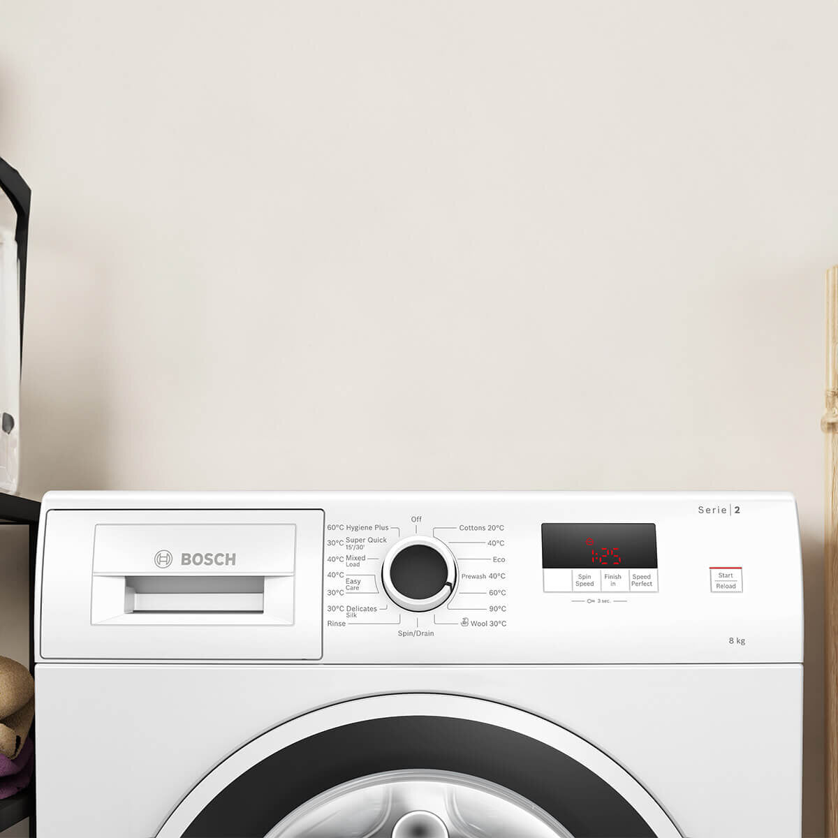 Bosch Series 2 8kg Front Load Washing Machine WGE03408AU - Energy Efficient, Quiet Laundry Appliance for Apartments & Small Homes