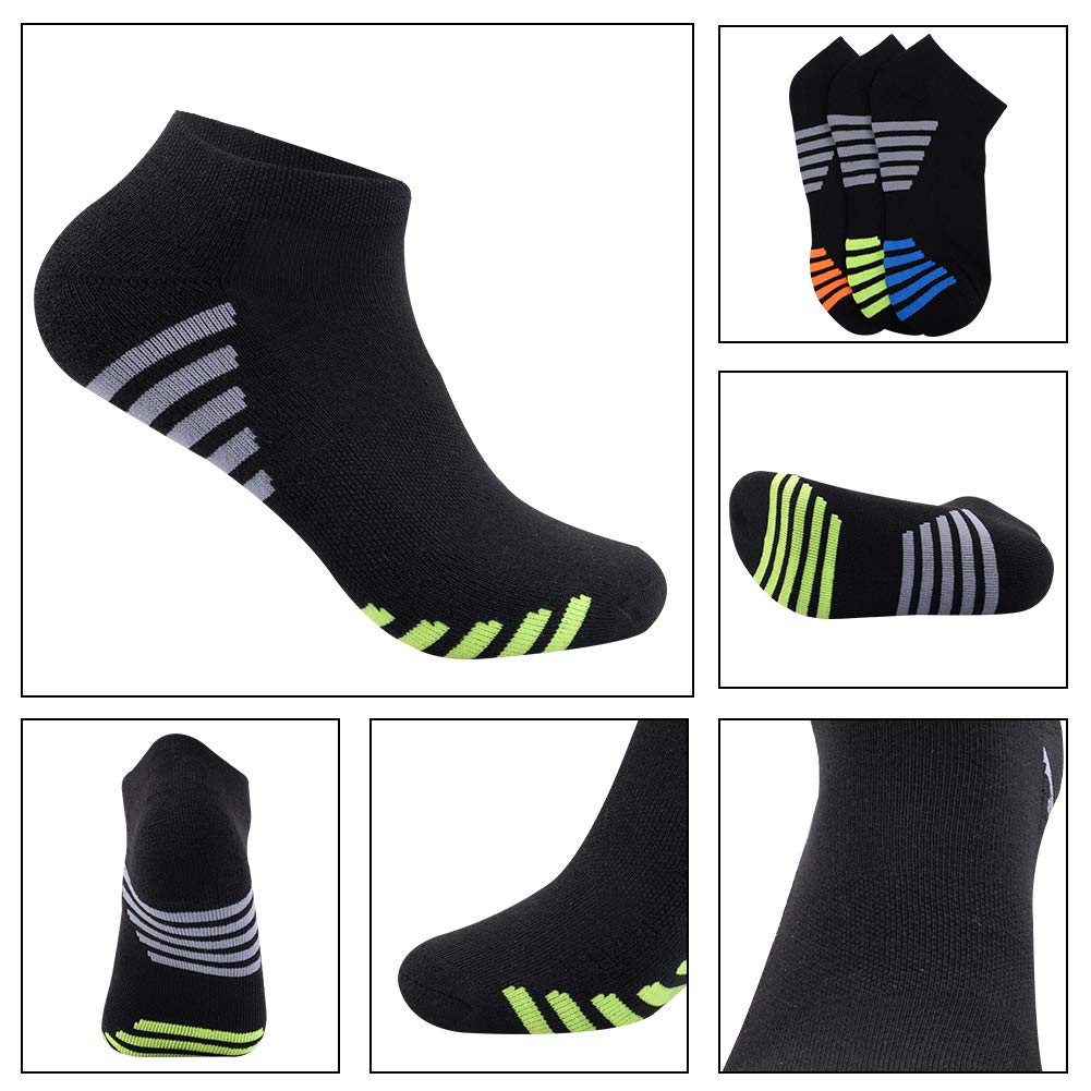 Men's Low Cut Athletic Socks 6-Pack - Cushioned Running & Sports Ankle Socks for Men (Size 10-13) - Perfect for Jogging, Gym Workouts & Daily Comfort