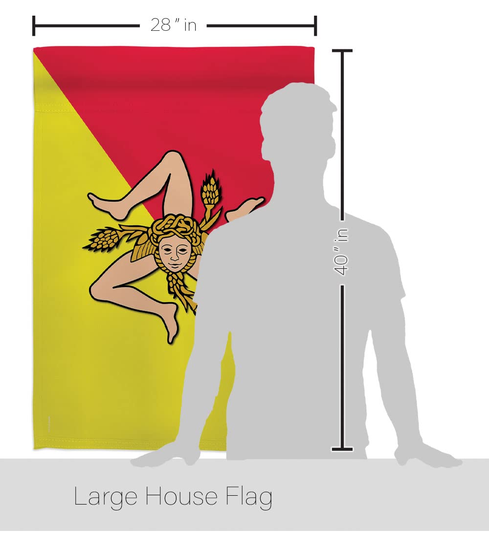 Breeze Decor House Flag - Regional, National & International Country Flags - Made in USA | Perfect for Home, Garden & Outdoor Decor