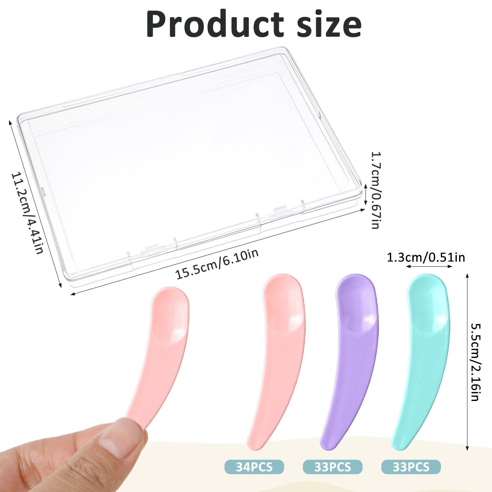 100PCS Mini Spatula for Cosmetics - Small Disposable Plastic Makeup Spatulas for Skin Care, Facial Cream & Mask Application - Perfect for DIY Beauty, Travel & Salon Use