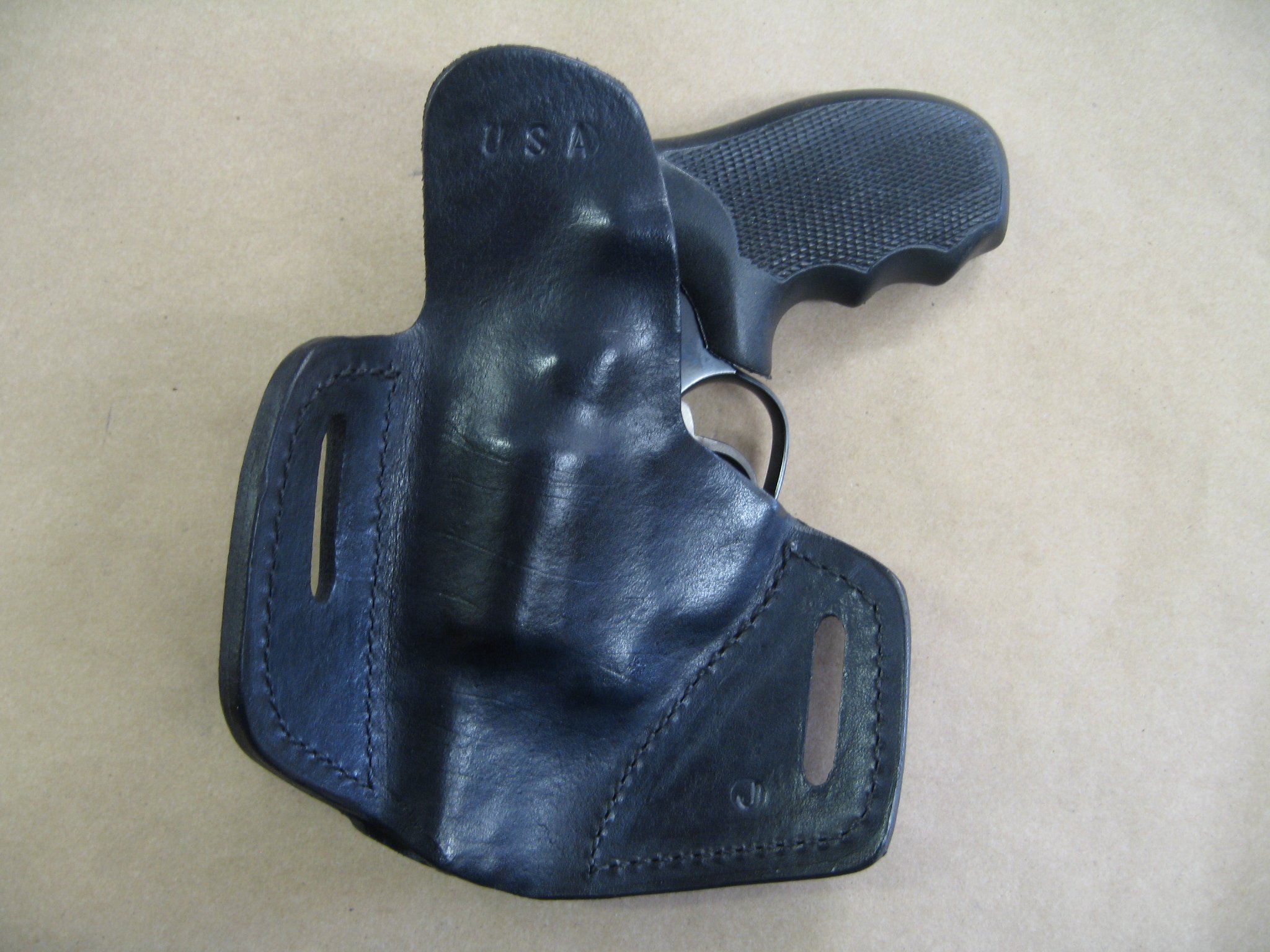 Taurus 85 Leather 2 Slot Molded Pancake Belt Holster - Black | Concealed Carry Holster for Revolvers | Perfect for Everyday Carry & Outdoor Activities